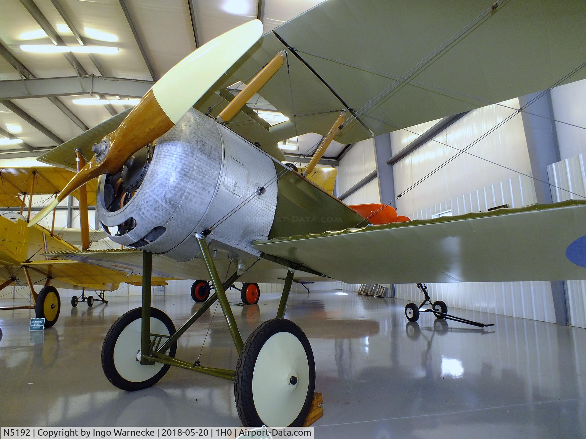 N5192, 1968 Sopwith Pup Replica C/N 01, Sopwith Pup replica at the Aircraft Restoration Museum at Creve Coeur airfield, Maryland Heights MO