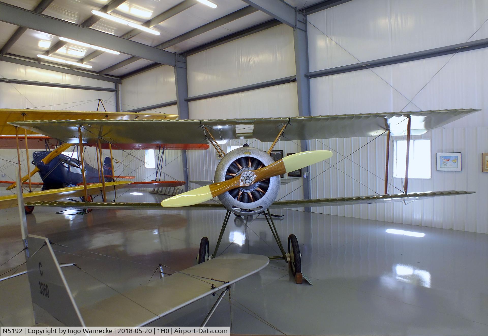 N5192, 1968 Sopwith Pup Replica C/N 01, Sopwith Pup replica at the Aircraft Restoration Museum at Creve Coeur airfield, Maryland Heights MO