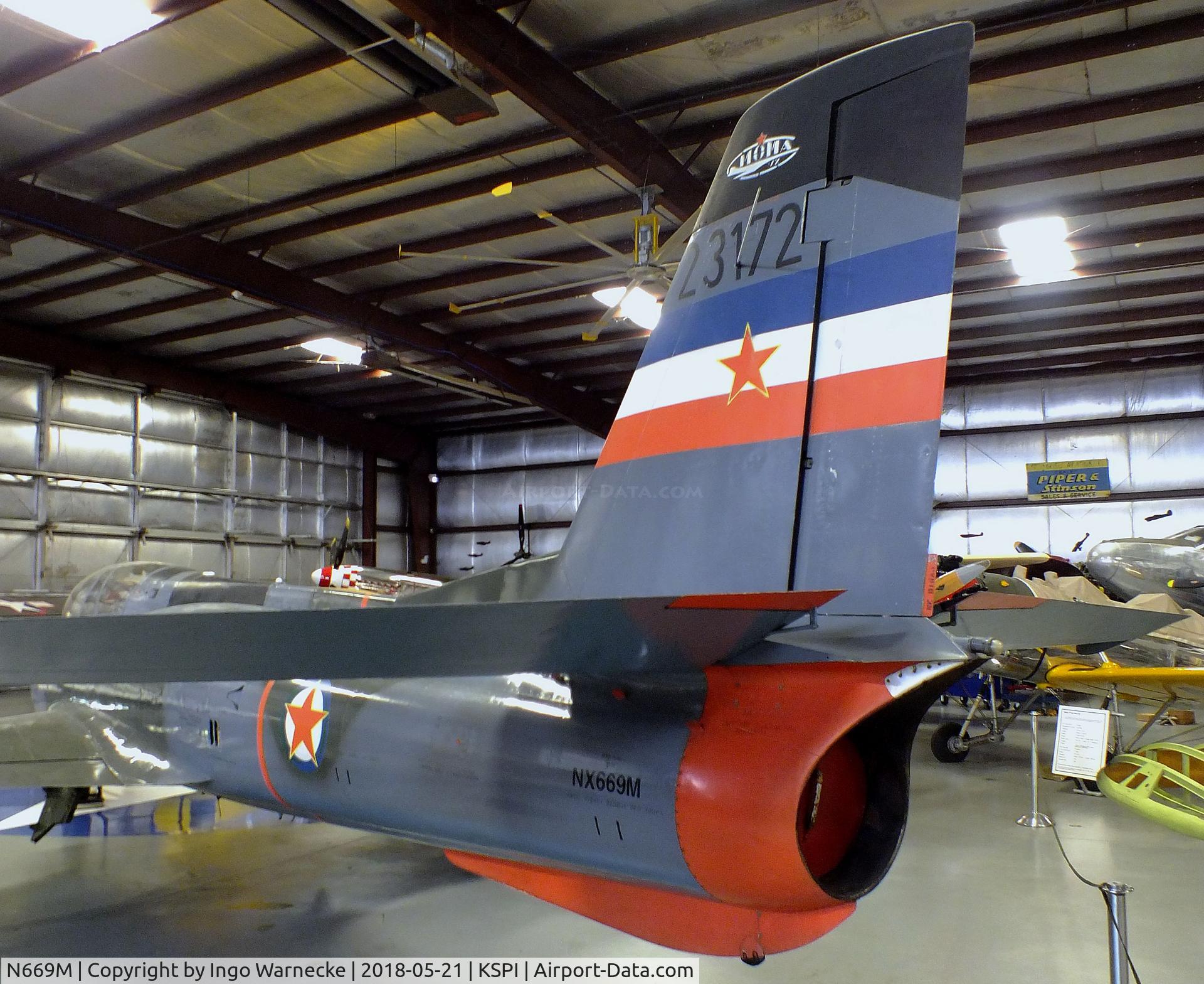 N669M, 1967 Soko G-2A Galeb C/N 23172, Soko G-2A Galeb at the Air Combat Museum, Springfield IL