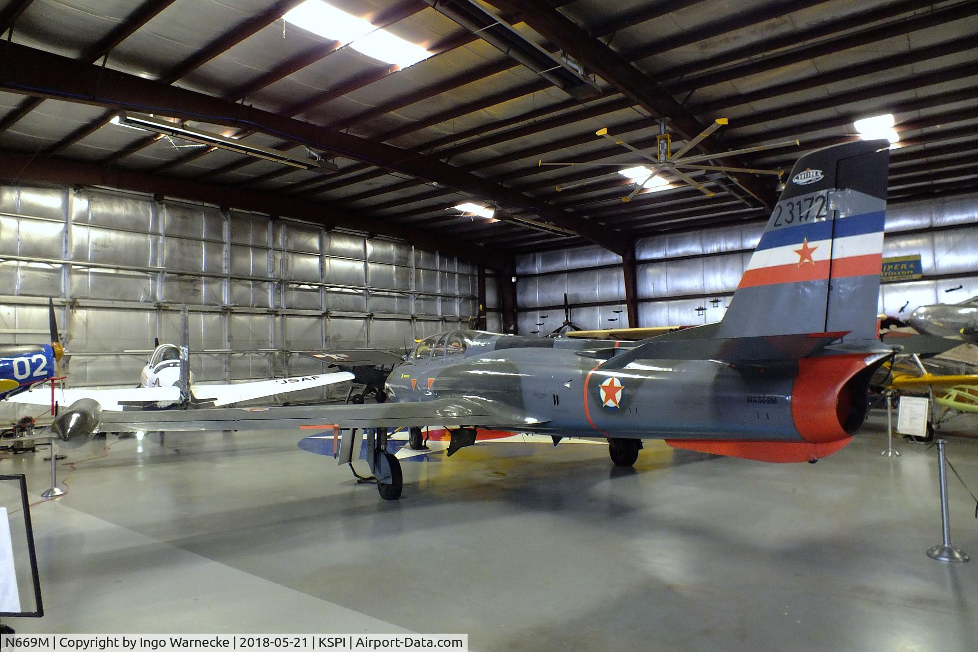 N669M, 1967 Soko G-2A Galeb C/N 23172, Soko G-2A Galeb at the Air Combat Museum, Springfield IL