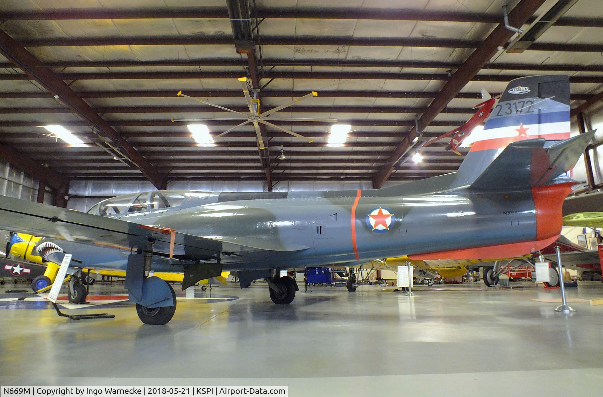 N669M, 1967 Soko G-2A Galeb C/N 23172, Soko G-2A Galeb at the Air Combat Museum, Springfield IL