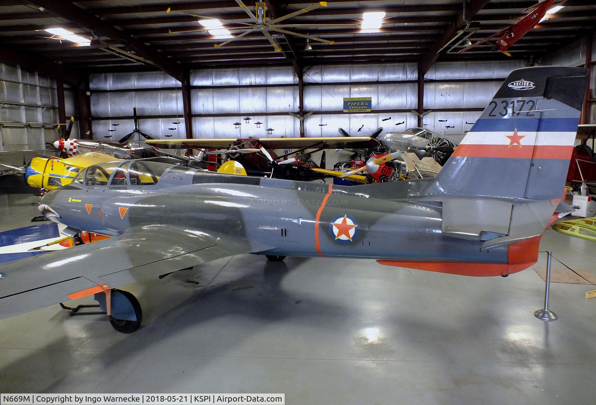 N669M, 1967 Soko G-2A Galeb C/N 23172, Soko G-2A Galeb at the Air Combat Museum, Springfield IL