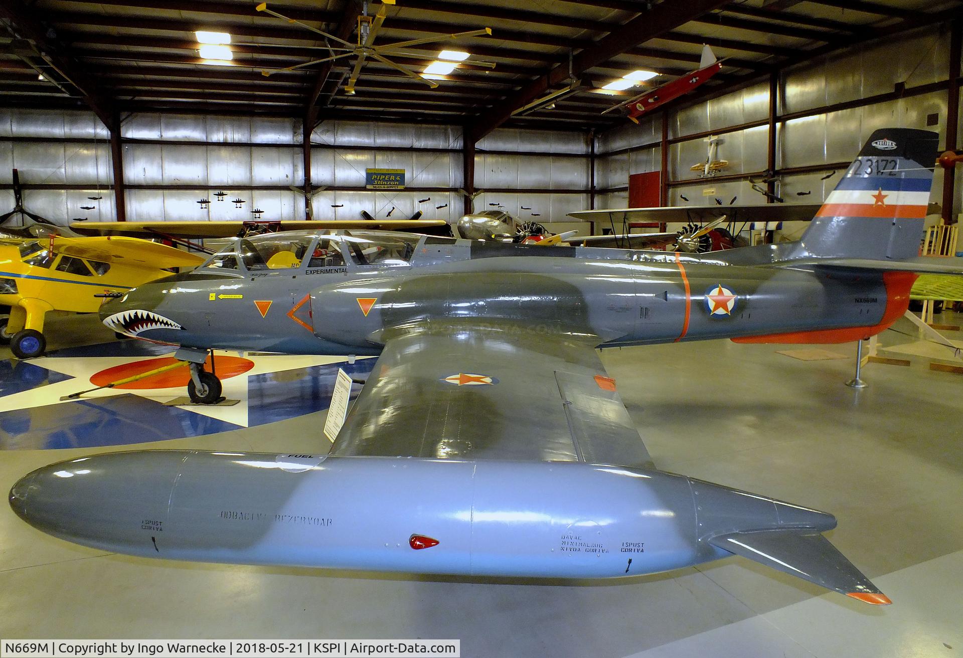 N669M, 1967 Soko G-2A Galeb C/N 23172, Soko G-2A Galeb at the Air Combat Museum, Springfield IL