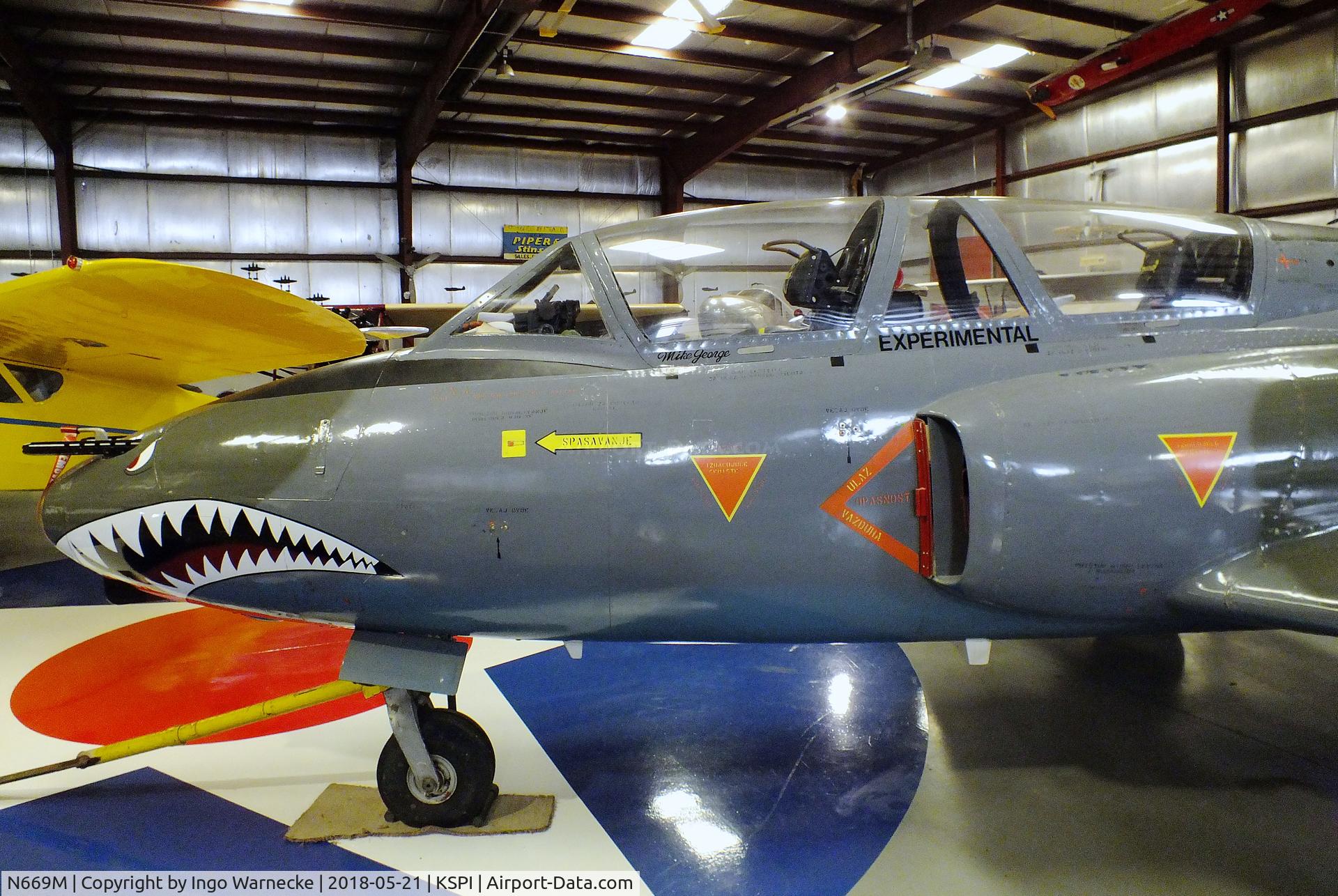 N669M, 1967 Soko G-2A Galeb C/N 23172, Soko G-2A Galeb at the Air Combat Museum, Springfield IL