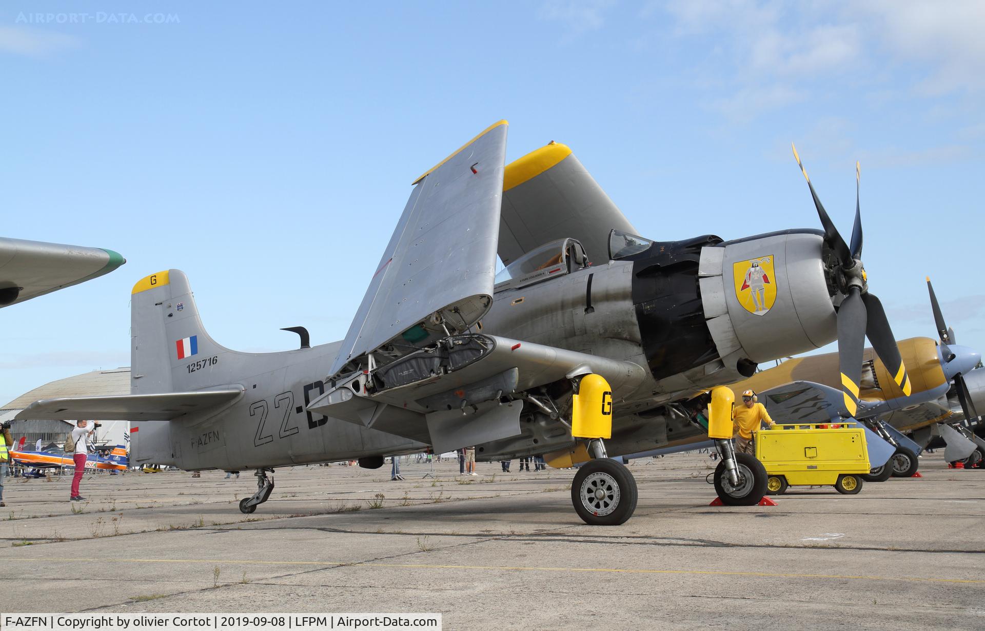F-AZFN, Douglas AD-4N Skyraider C/N 7609, 2019 Melun airshow