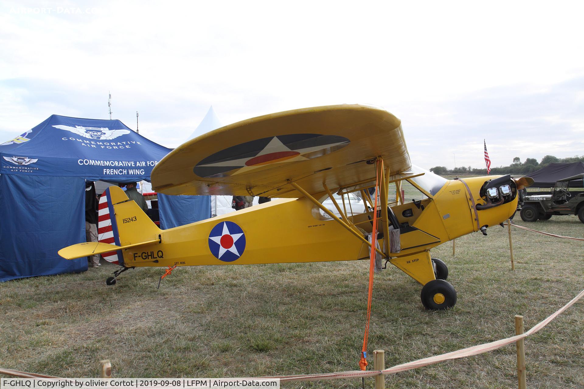 F-GHLQ, Piper J3C-65 Cub Cub C/N 15243, 2019 Melun airshow