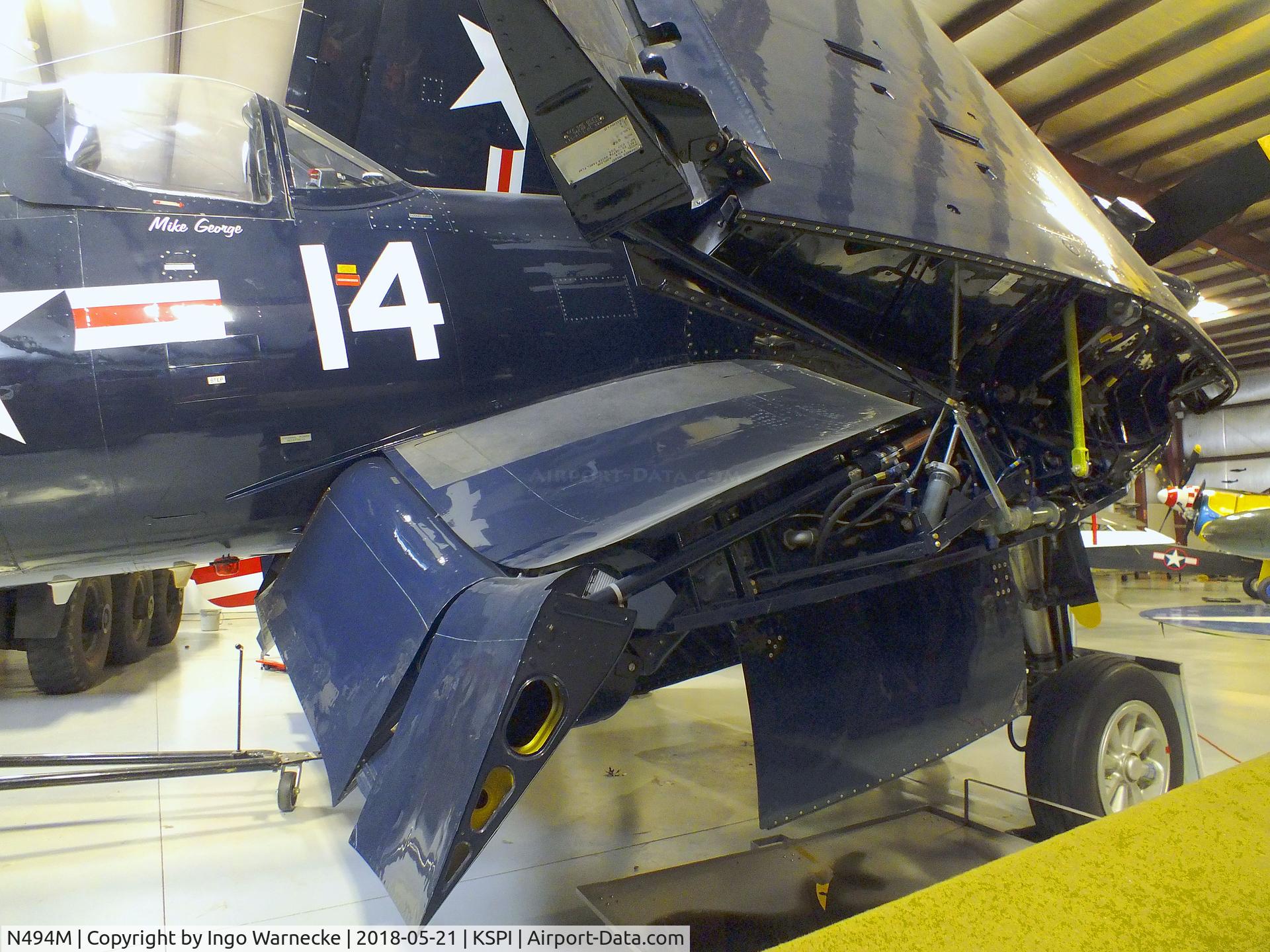 N494M, Vought F4U-5N Corsair C/N Not found (Bu124486), Vought F4U-5N Corsair at the Air Combat Museum, Springfield IL