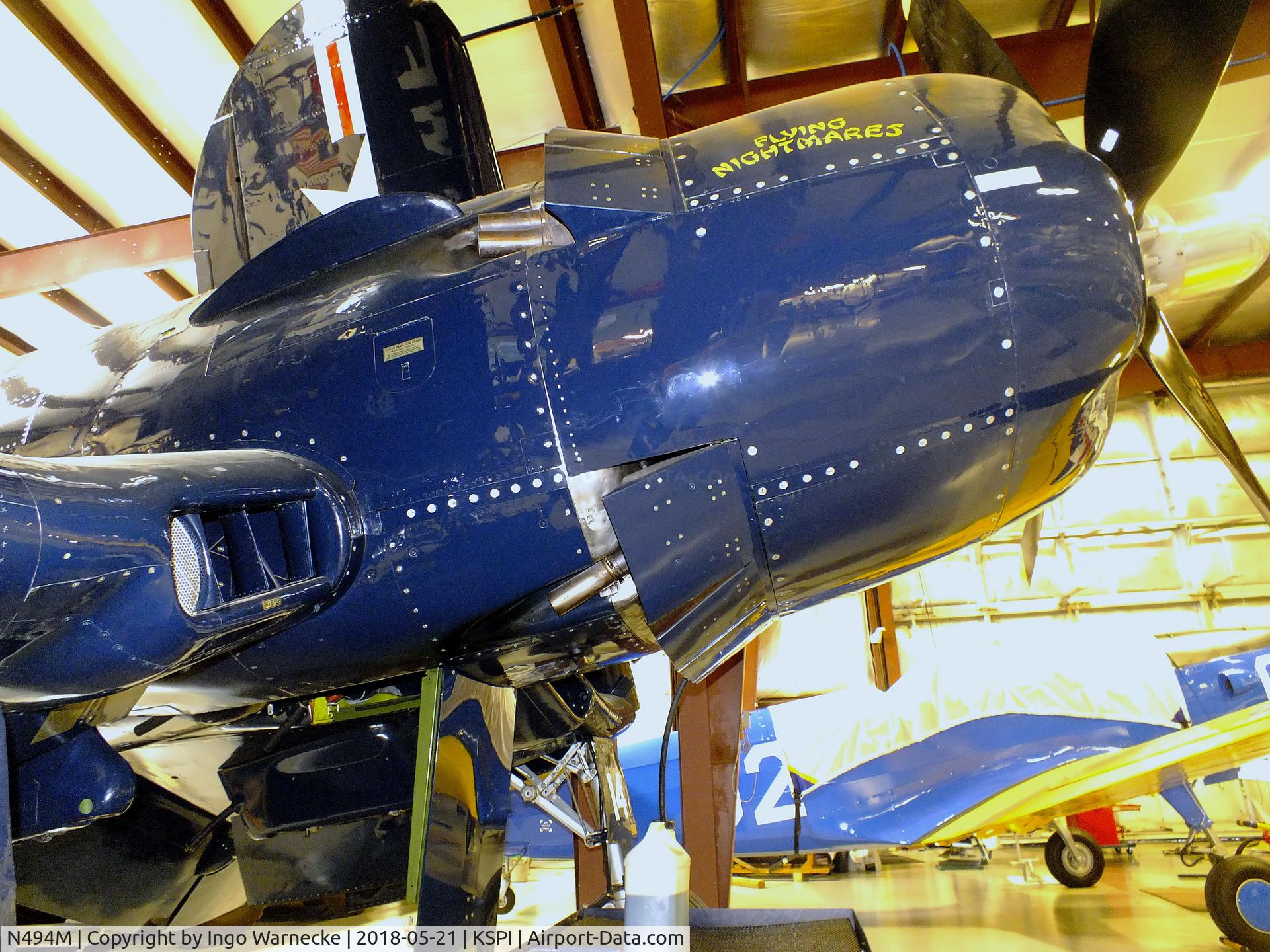 N494M, Vought F4U-5N Corsair C/N Not found (Bu124486), Vought F4U-5N Corsair at the Air Combat Museum, Springfield IL