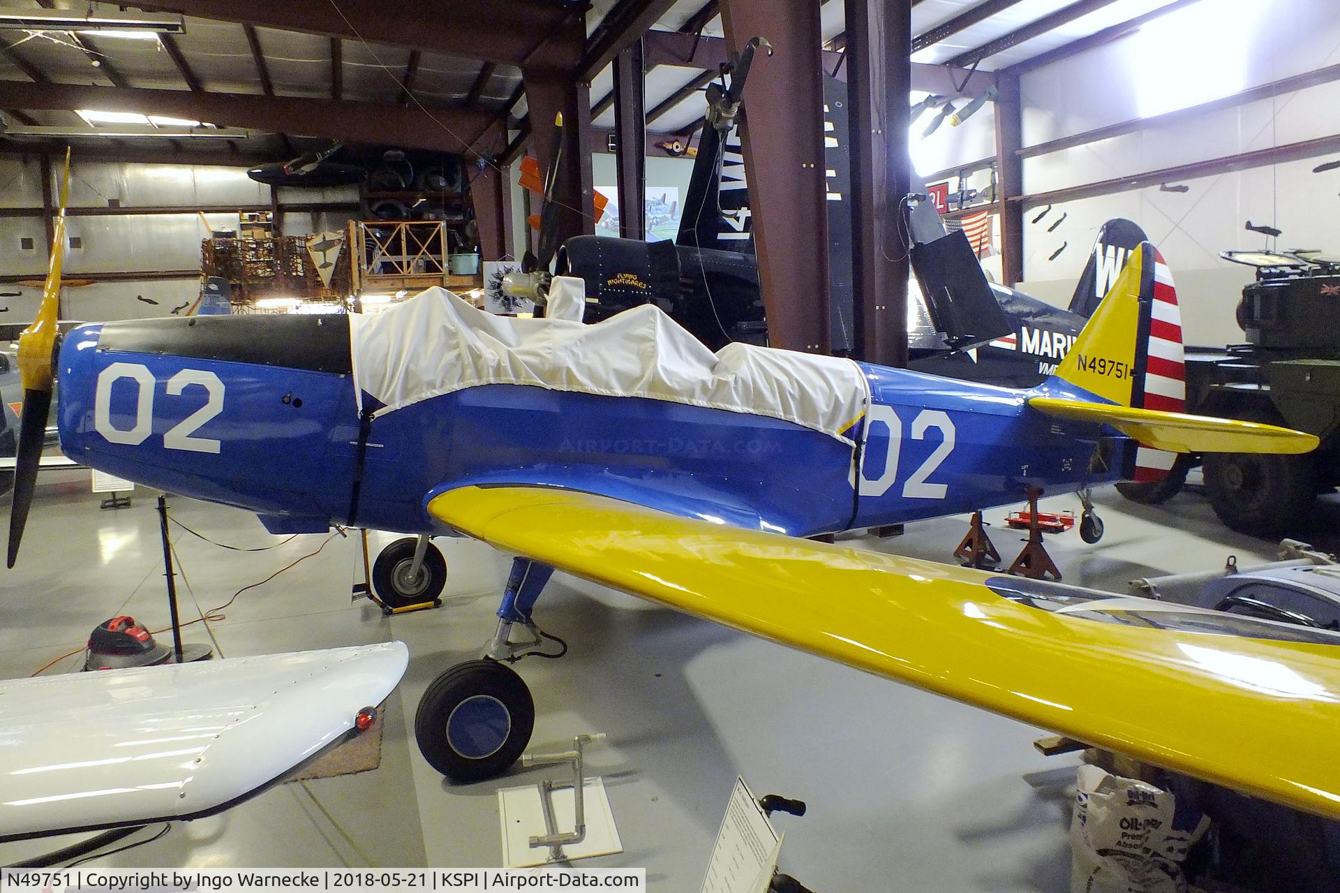 N49751, Fairchild PT-19-AE C/N 7053AE, Fairchild PT-19A at the Air Combat Museum, Springfield IL