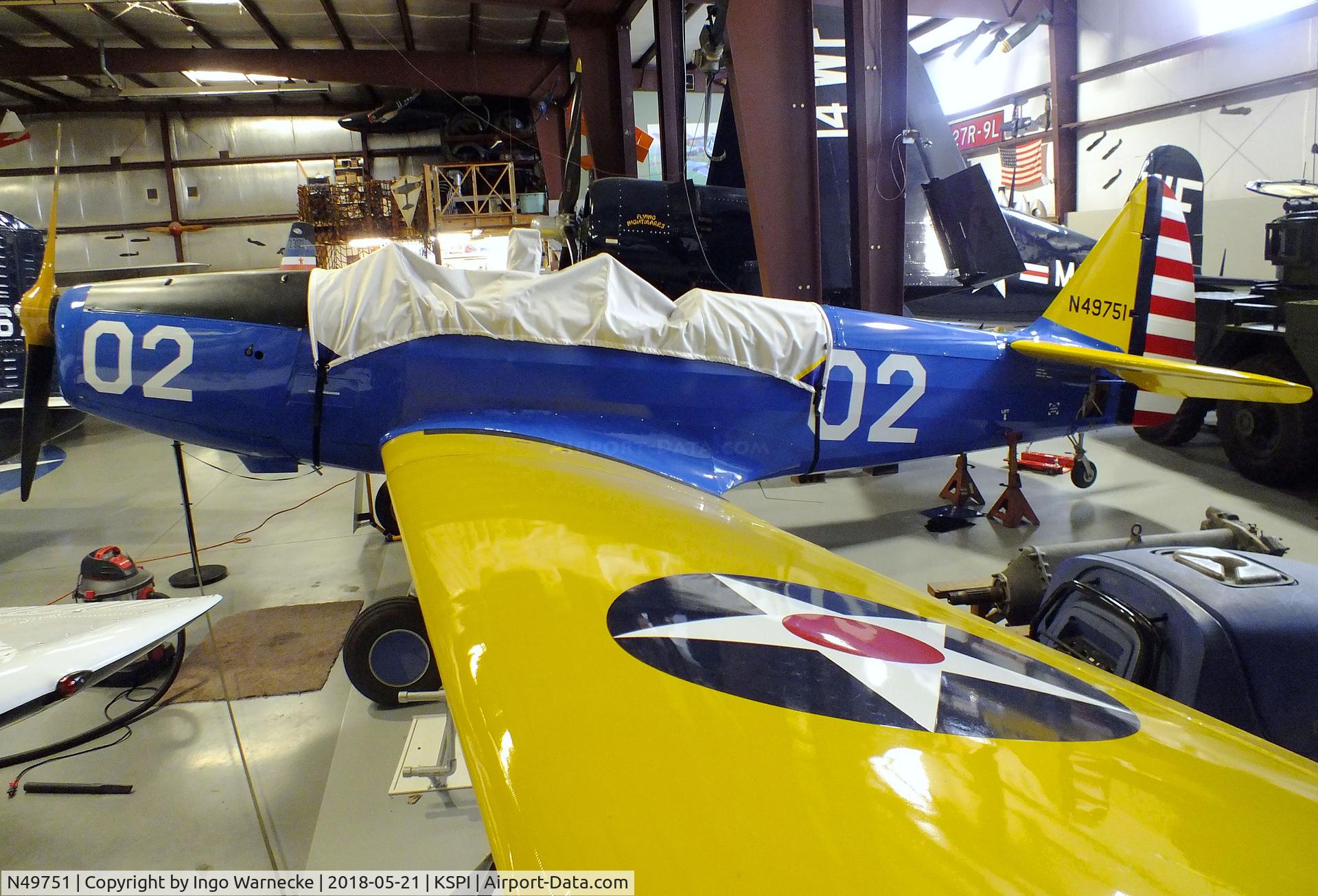 N49751, Fairchild PT-19-AE C/N 7053AE, Fairchild PT-19A at the Air Combat Museum, Springfield IL