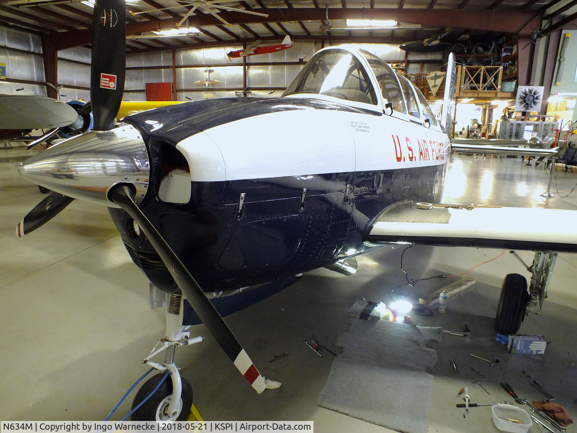 N634M, 1955 Beech T-34A Mentor Mentor C/N G-761, Beechcraft A45 / T-34A Mentor at the Air Combat Museum, Springfield IL