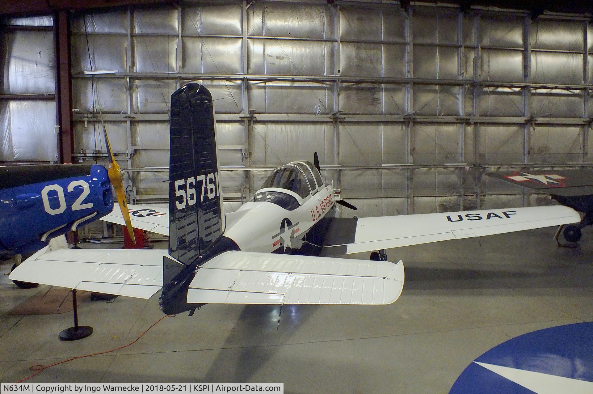 N634M, 1955 Beech T-34A Mentor Mentor C/N G-761, Beechcraft A45 / T-34A Mentor at the Air Combat Museum, Springfield IL
