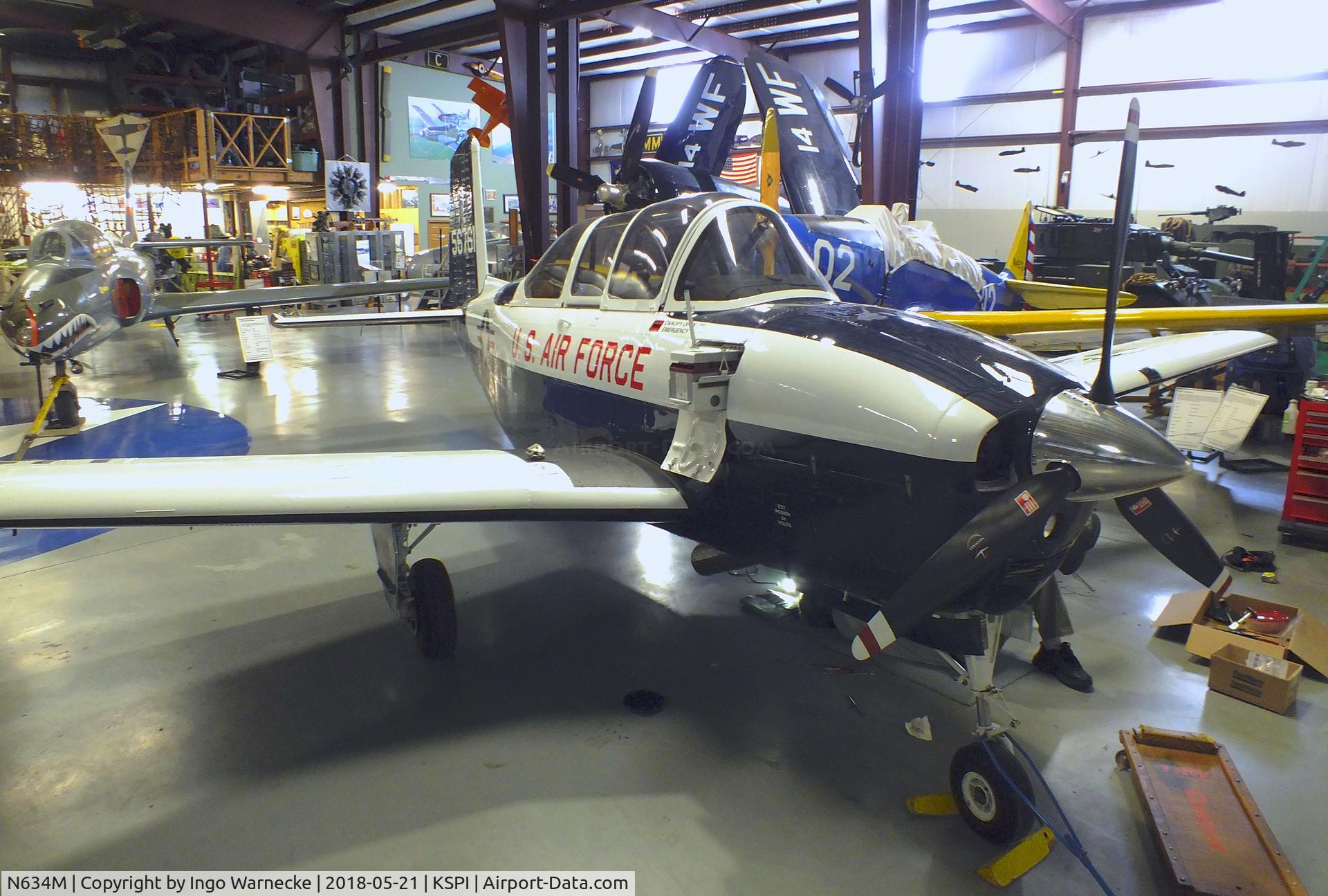 N634M, 1955 Beech T-34A Mentor Mentor C/N G-761, Beechcraft A45 / T-34A Mentor at the Air Combat Museum, Springfield IL
