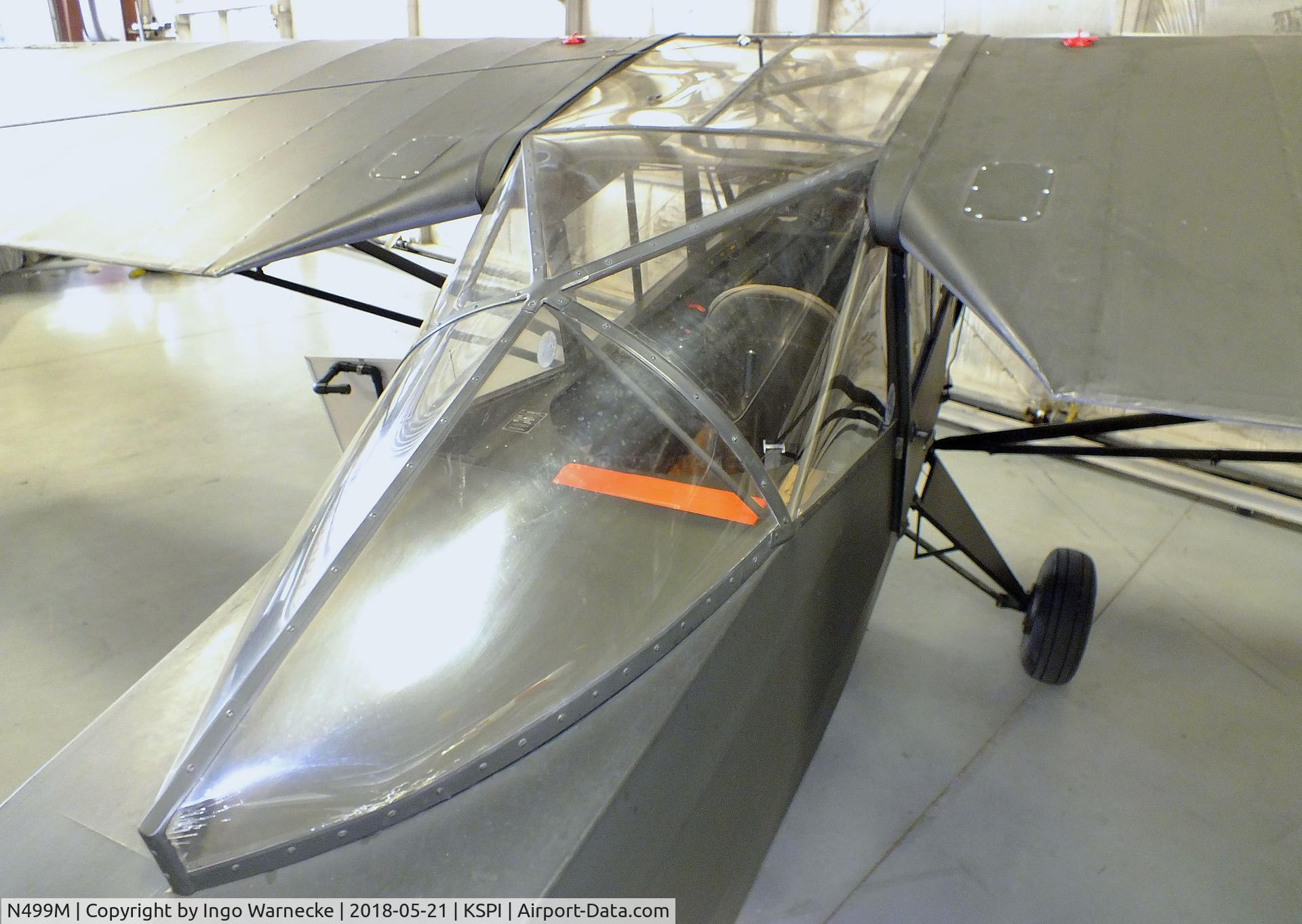N499M, 1943 Taylorcraft DCO-65 C/N L5258, Taylorcraft L-2 Grashopper /DCO-65 at the Air Combat Museum, Springfield IL
