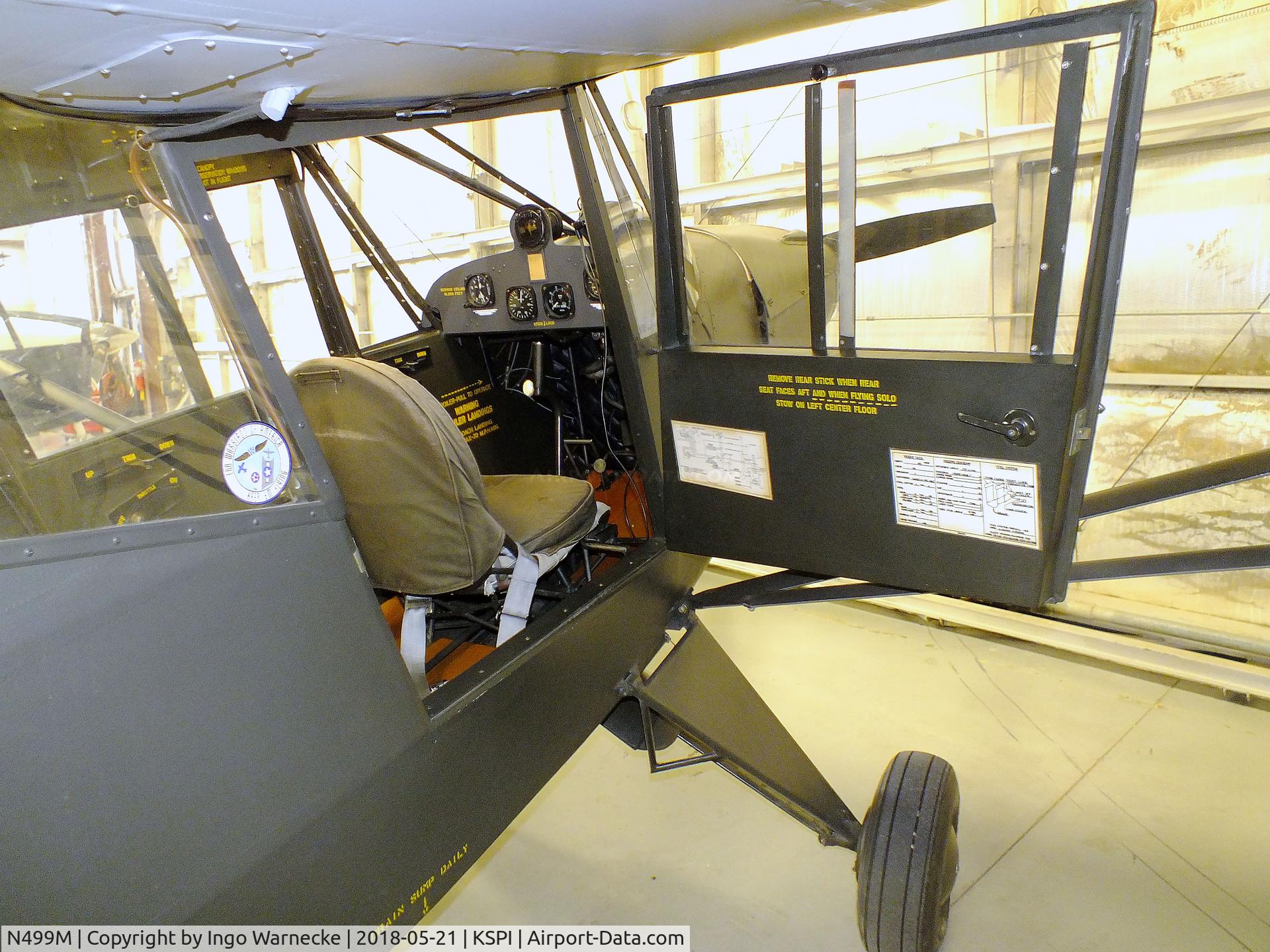 N499M, 1943 Taylorcraft DCO-65 C/N L5258, Taylorcraft L-2 Grashopper /DCO-65 at the Air Combat Museum, Springfield IL
