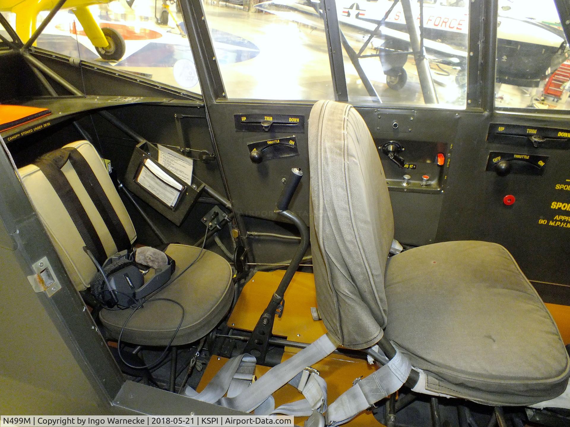 N499M, 1943 Taylorcraft DCO-65 C/N L5258, Taylorcraft L-2 Grashopper /DCO-65 at the Air Combat Museum, Springfield IL  #c
