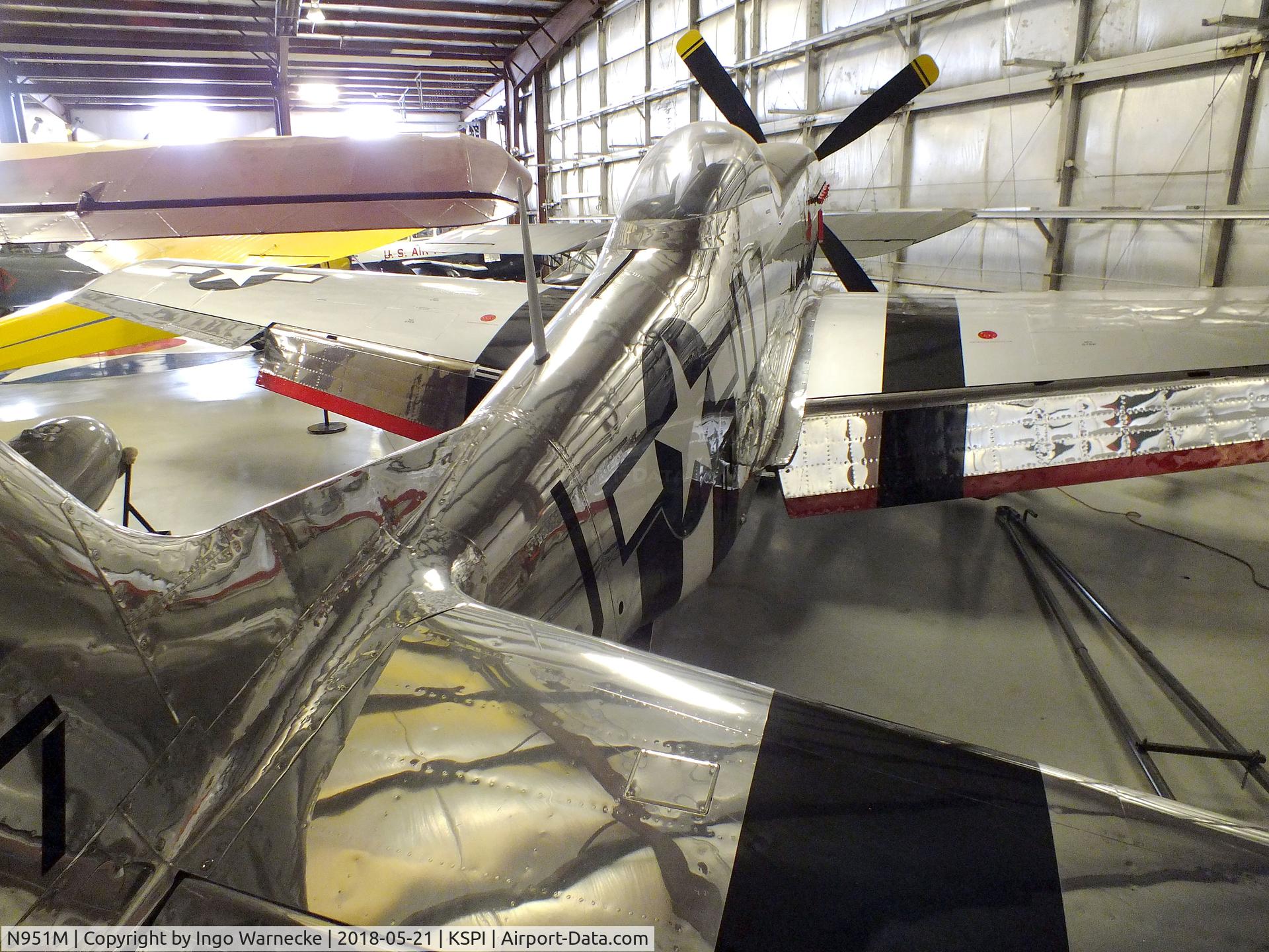 N951M, 1944 North American P-51D Mustang C/N 122-39746 (44-73287N), North American P-51D Mustang at the Air Combat Museum, Springfield IL