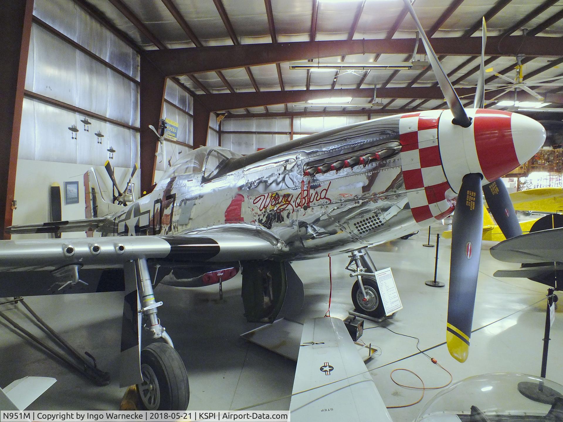 N951M, 1944 North American P-51D Mustang C/N 122-39746 (44-73287N), North American P-51D Mustang at the Air Combat Museum, Springfield IL