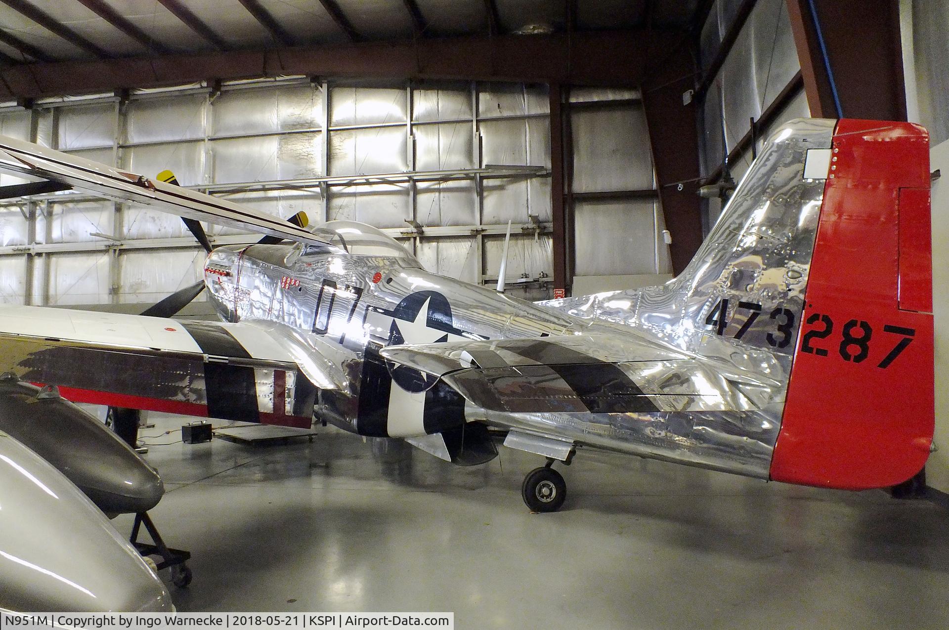 N951M, 1944 North American P-51D Mustang C/N 122-39746 (44-73287N), North American P-51D Mustang at the Air Combat Museum, Springfield IL