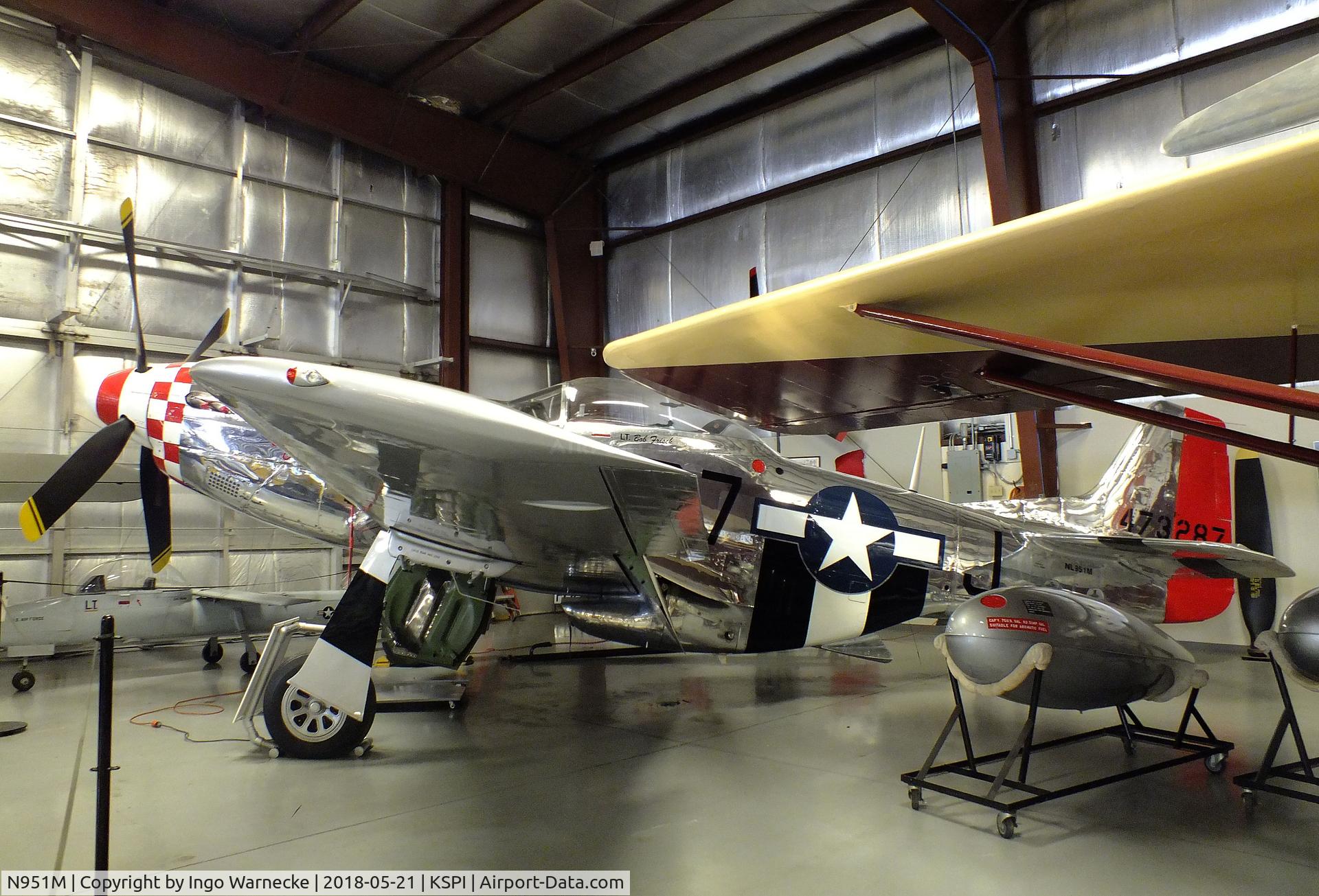 N951M, 1944 North American P-51D Mustang C/N 122-39746 (44-73287N), North American P-51D Mustang at the Air Combat Museum, Springfield IL