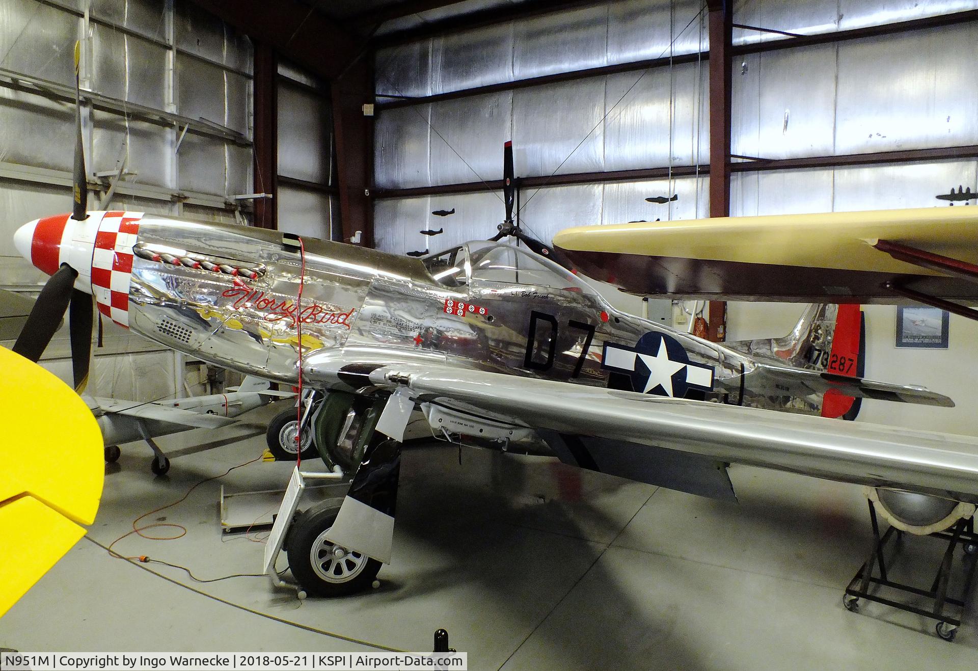 N951M, 1944 North American P-51D Mustang C/N 122-39746 (44-73287N), North American P-51D Mustang at the Air Combat Museum, Springfield IL