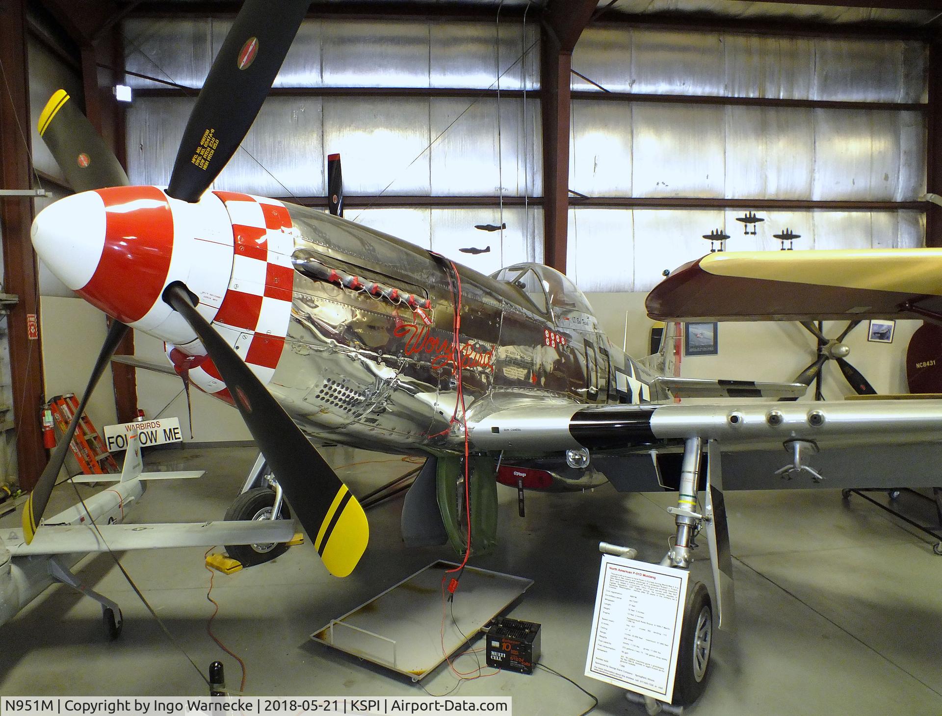 N951M, 1944 North American P-51D Mustang C/N 122-39746 (44-73287N), North American P-51D Mustang at the Air Combat Museum, Springfield IL