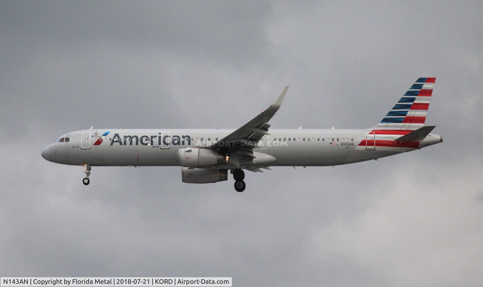 N143AN, 2015 Airbus A321-231 C/N 6745, ORD 2018