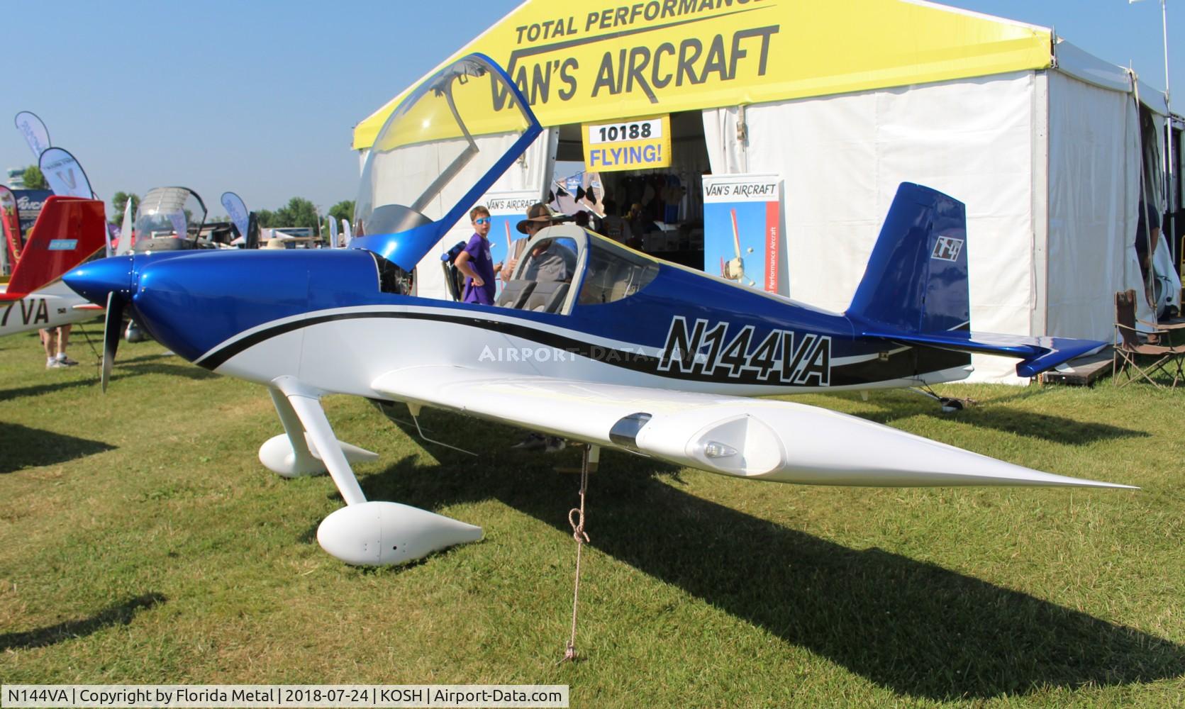 N144VA, 2015 Vans RV-14 C/N 140055, OSH 2018
