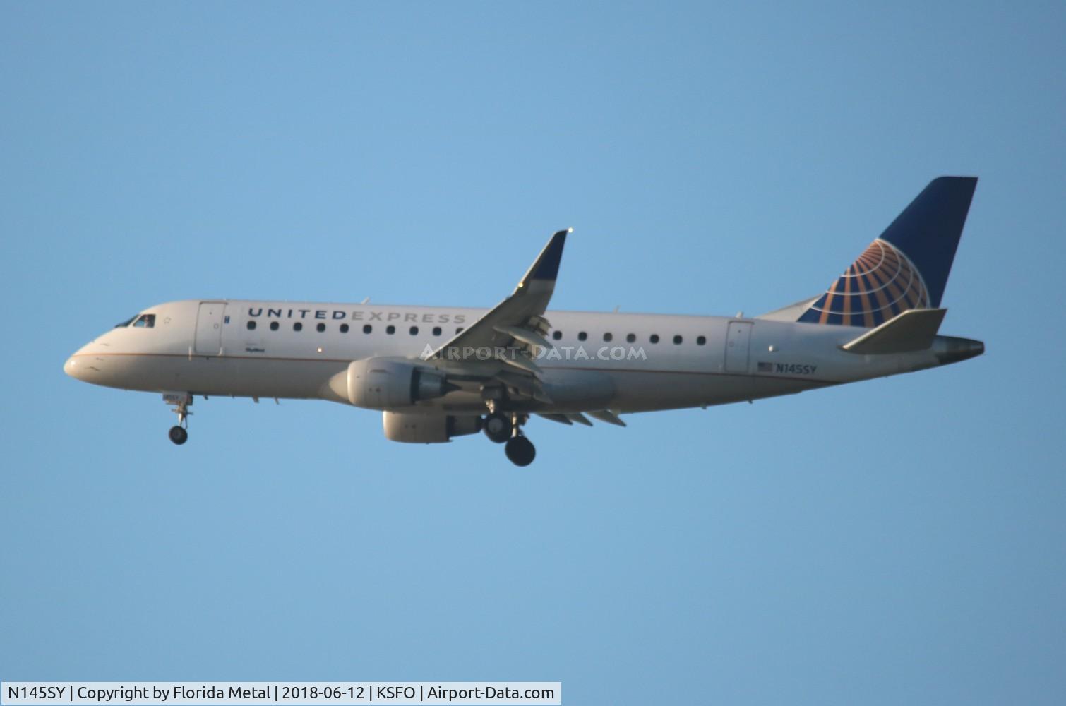 N145SY, 2015 Embraer 175LR (ERJ-170-200LR) C/N 17000484, SFO 2018