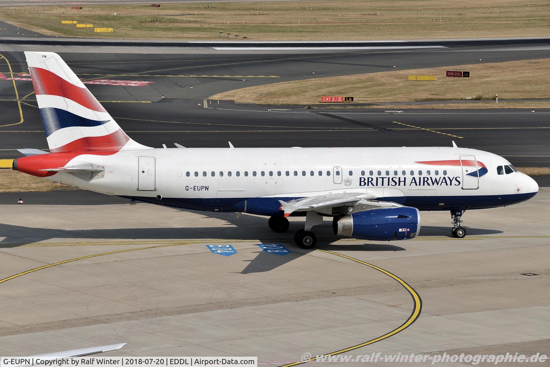 G-EUPN, 2000 Airbus A319-131 C/N 1261, Airbus A319-131 - BA BAW British Airways 'Chatham Historic Dockyard'  - 1261 - G-EUPN - 20.07.2018 - DUS