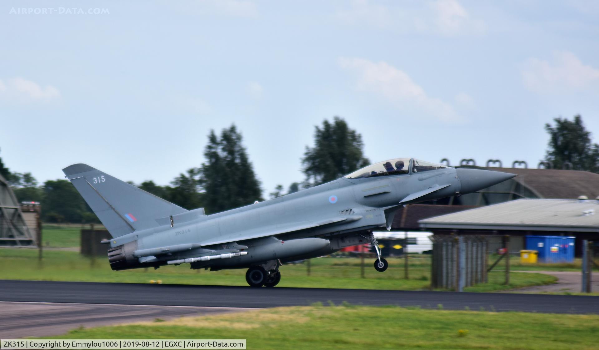 ZK315, 2014 Eurofighter EF-2000 Typhoon FGR4 C/N BS074/293, SITTING AT CRASH GATE 1
