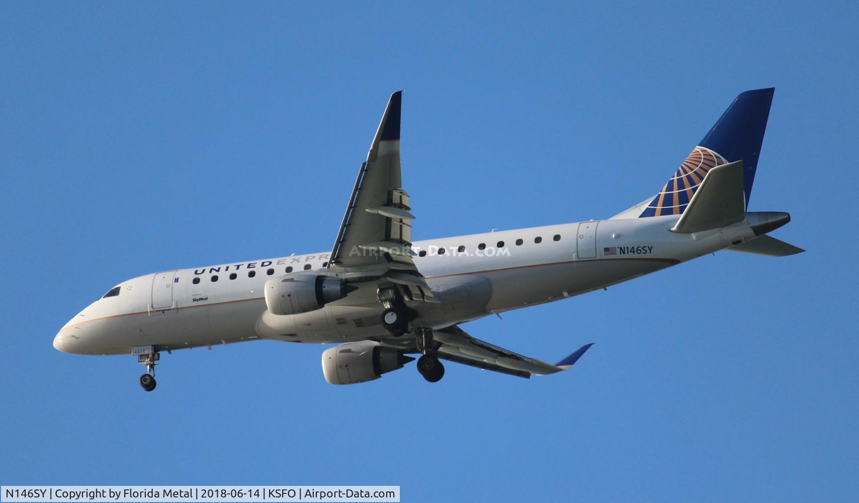 N146SY, 2015 Embraer 175LR (ERJ-170-200LR) C/N 17000491, SFO 2018