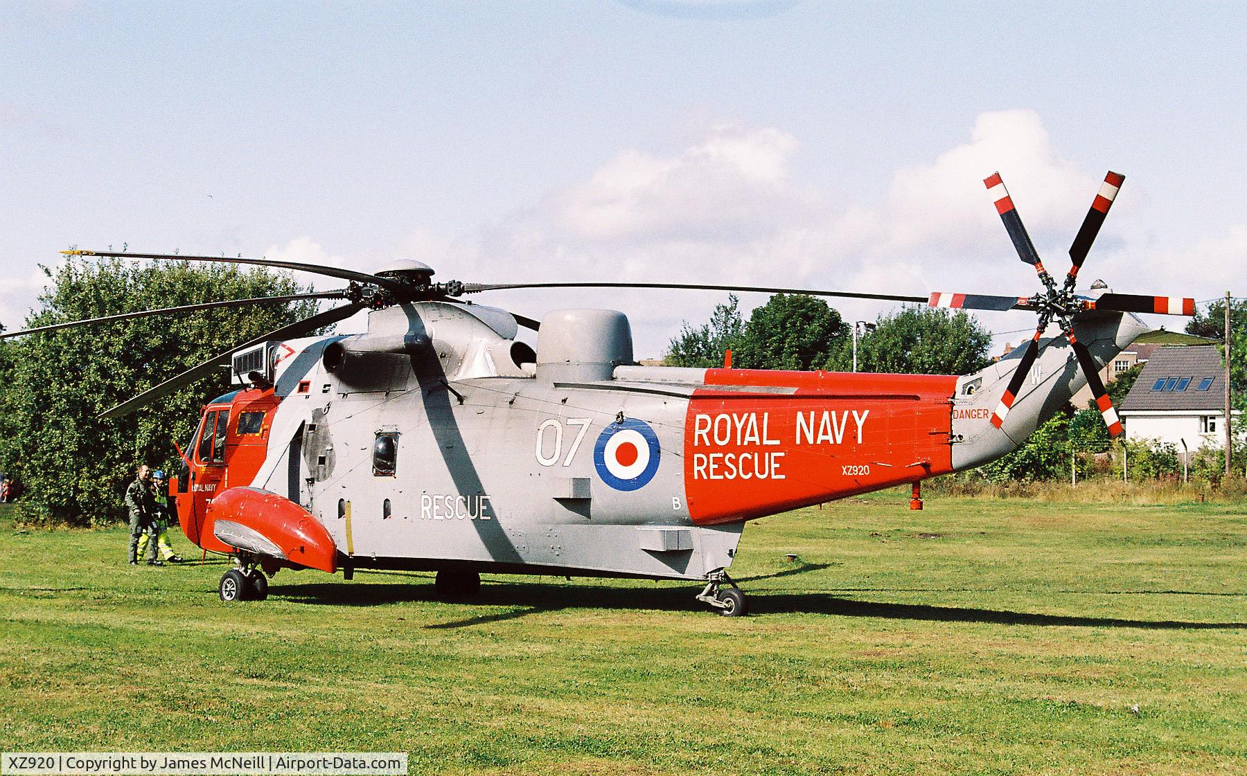 XZ920, 1979 Westland Sea King HU.5SAR C/N WA880, Photograph was taken at a local gala day in Kirkintilloch near Glasgow.