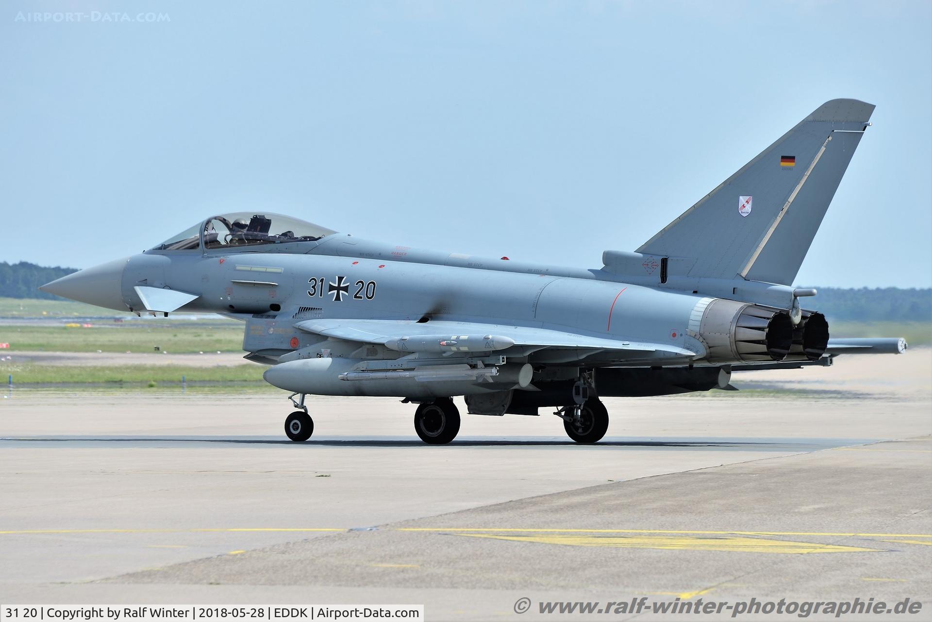 31 20, Eurofighter EF-2000 Typhoon S C/N AS013, Eurofighter EF-2000 Typhoon - GAF German Air Force - AS013 - 31+20 - 28.05.2018 - CGN