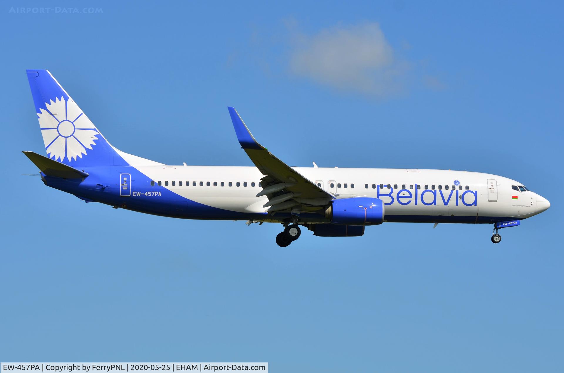 EW-457PA, 2016 Boeing 737-8ZM C/N 61423, Belavia B738 arriving in AMS