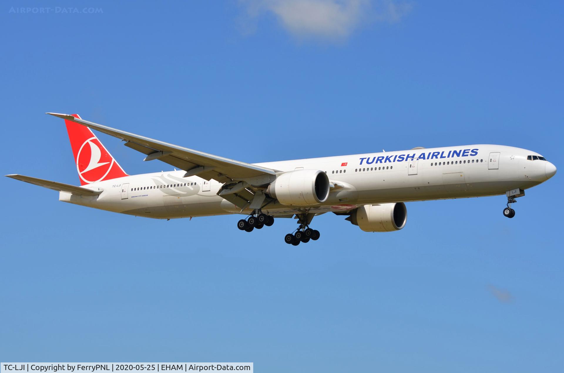 TC-LJI, 2016 Boeing 777-3F2/ER C/N 44130, Turkish B773 operating a cargo only flight into AMS today.