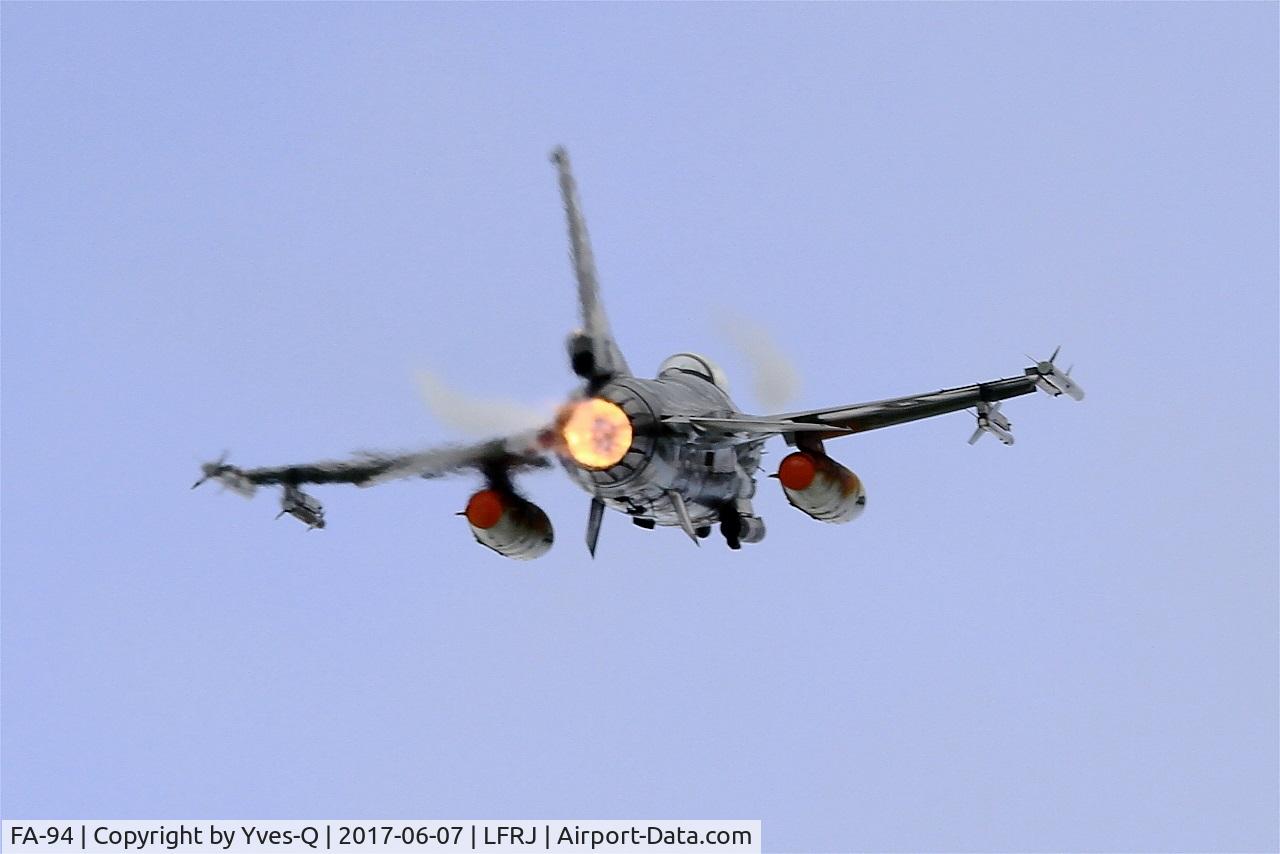 FA-94, SABCA F-16AM Fighting Falcon C/N 6H-94, SABCA F-16AM Fighting Falcon, Take off rwy 26, Landivisiau Naval Air Base (LFRJ) Tiger Meet 2017
