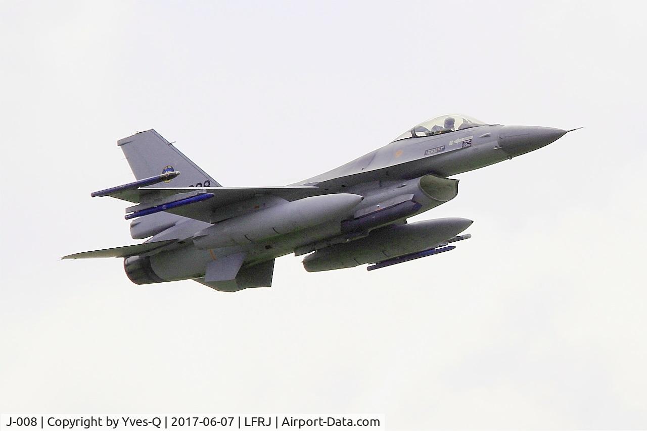 J-008, General Dynamics F-16AM Fighting Falcon C/N 6D-164, General Dynamics F-16AM Fighting Falcon, Take off rwy 26, Landivisiau Naval Air Base (LFRJ) Tiger Meet 2017