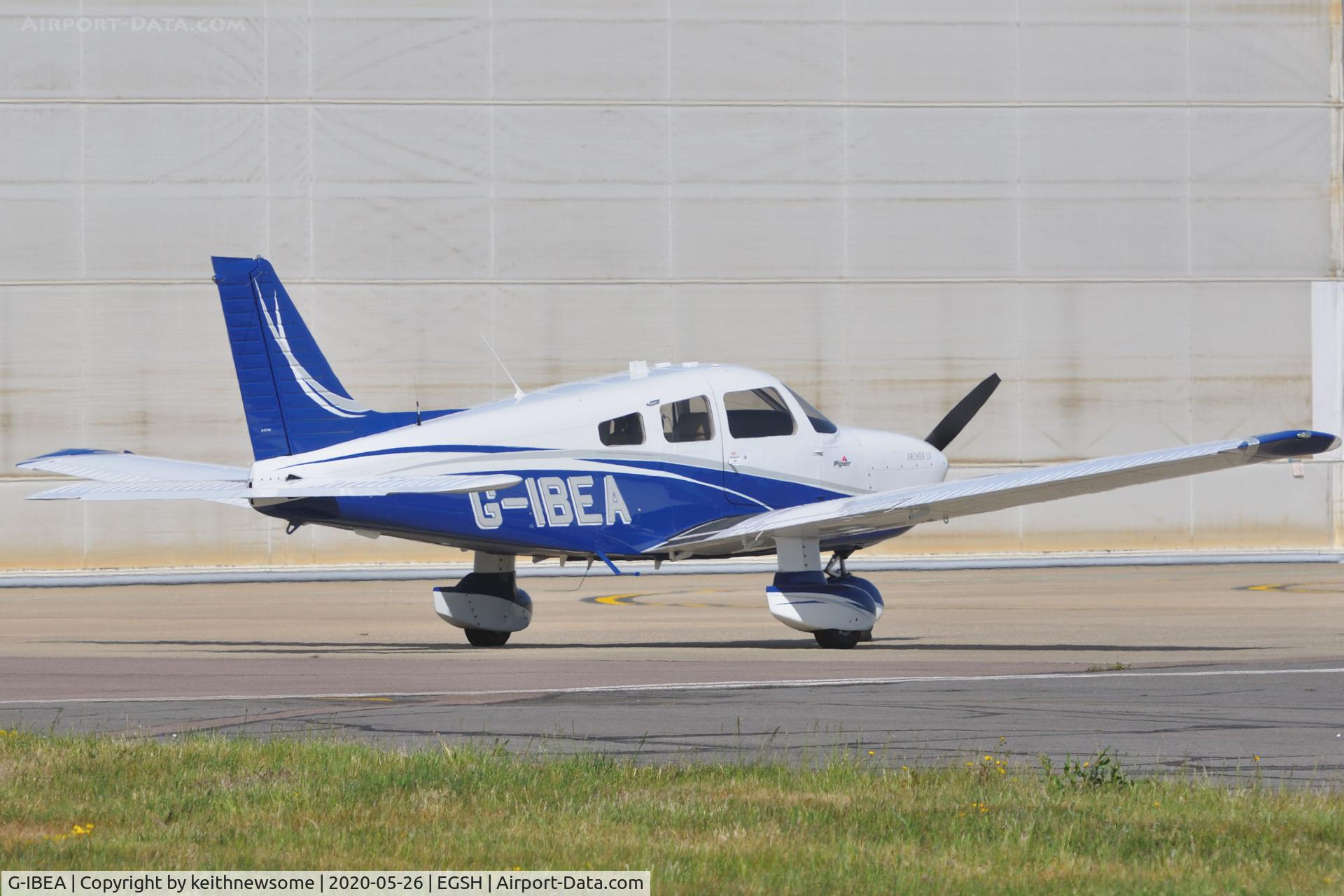 G-IBEA, Piper PA-28-181 Archer LX C/N 2881027, Parked at Norwich.