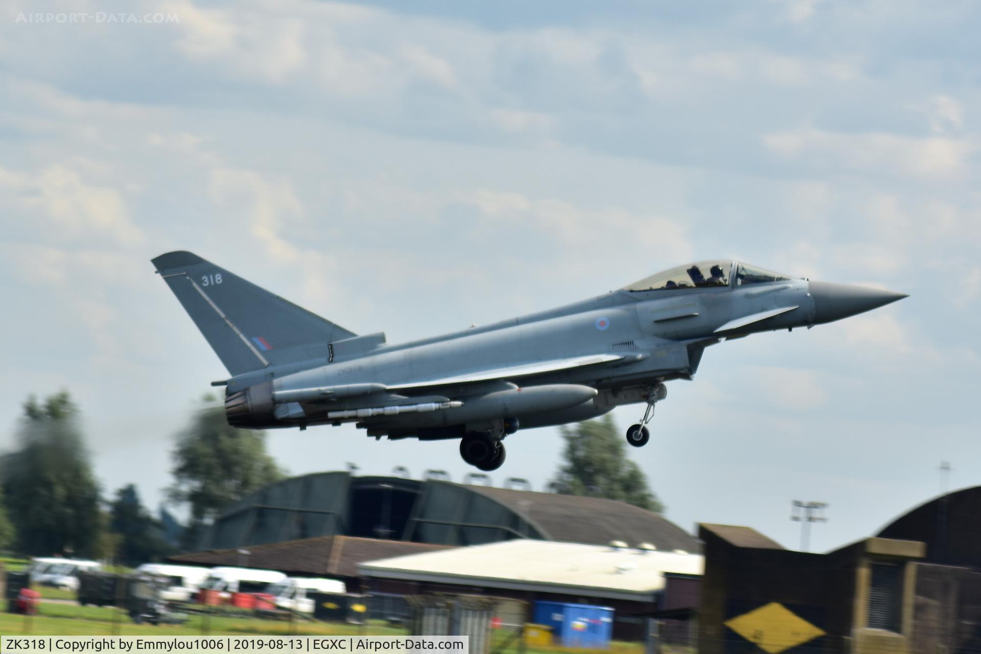 ZK318, Eurofighter Typhoon FGR.4 C/N BS079, SITTING AT CRASH GATE 1