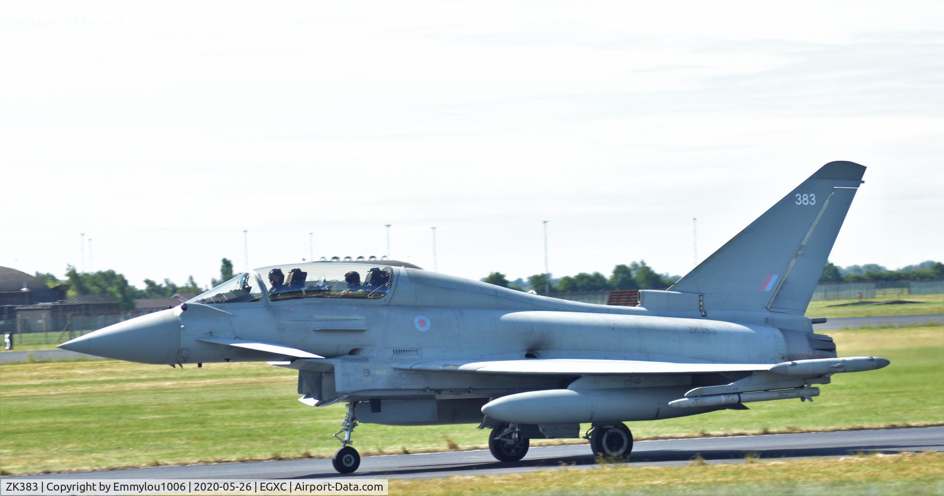 ZK383, 2013 Eurofighter EF-2000 Typhoon T.3 C/N BT028/393, SITTING AT CRASH GATE 1