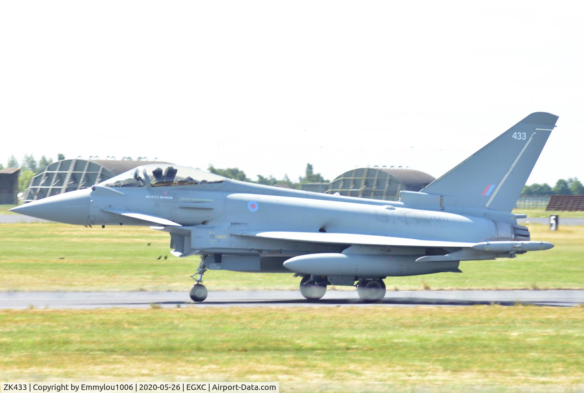 ZK433, 2018 Eurofighter EF-2000 Typhoon FGR.4 C/N BS149, SITTING AT CRASH GATE 1