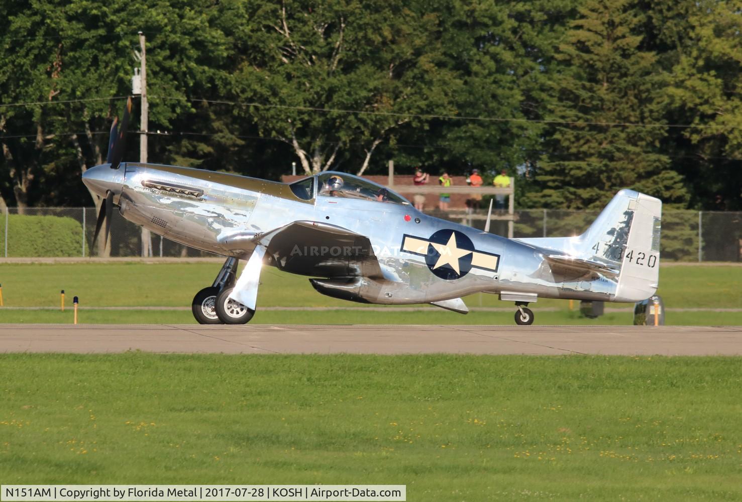 N151AM, 1944 North American P-51D Mustang C/N 122-39879, OSH 2017