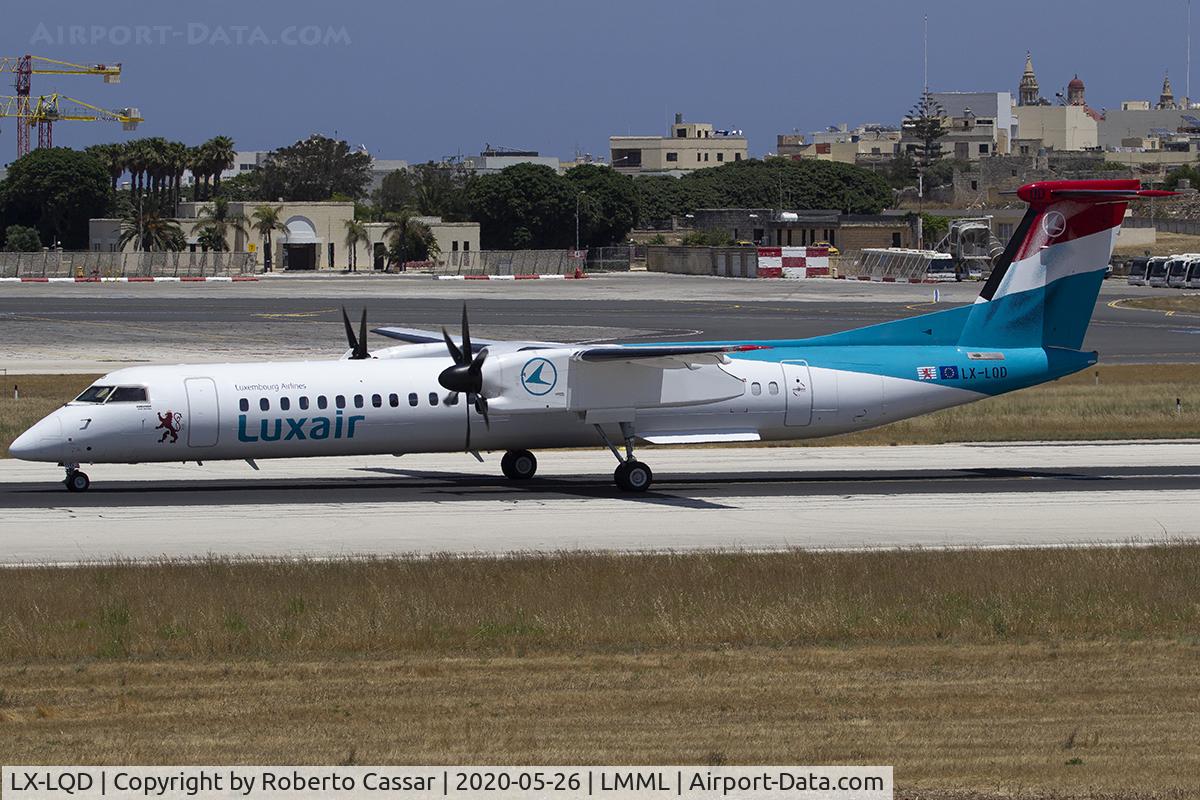 LX-LQD, 2016 De Havilland Canada DHC-8-402Q Dash 8 Dash 8 C/N 4525, Runway 13 Backtrack