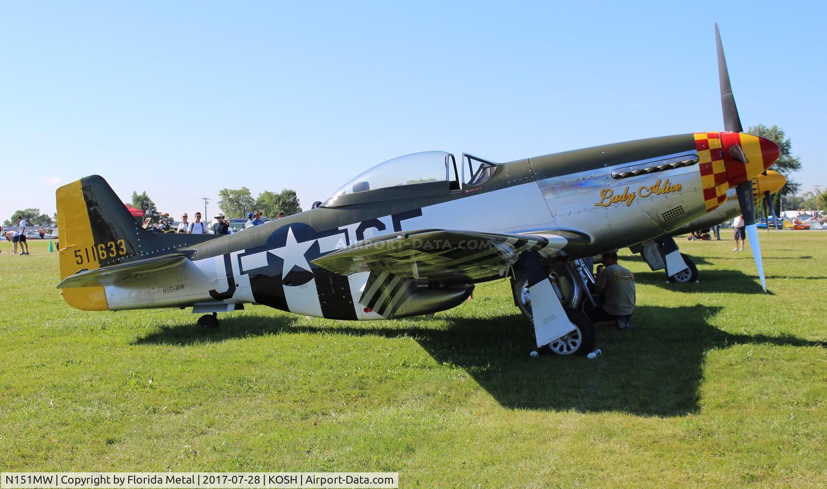N151MW, 1945 North American P-51D Mustang C/N 124-48386, OSH 2017