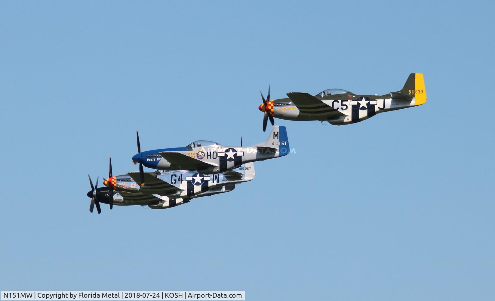 N151MW, 1945 North American P-51D Mustang C/N 124-48386, OSH 2018