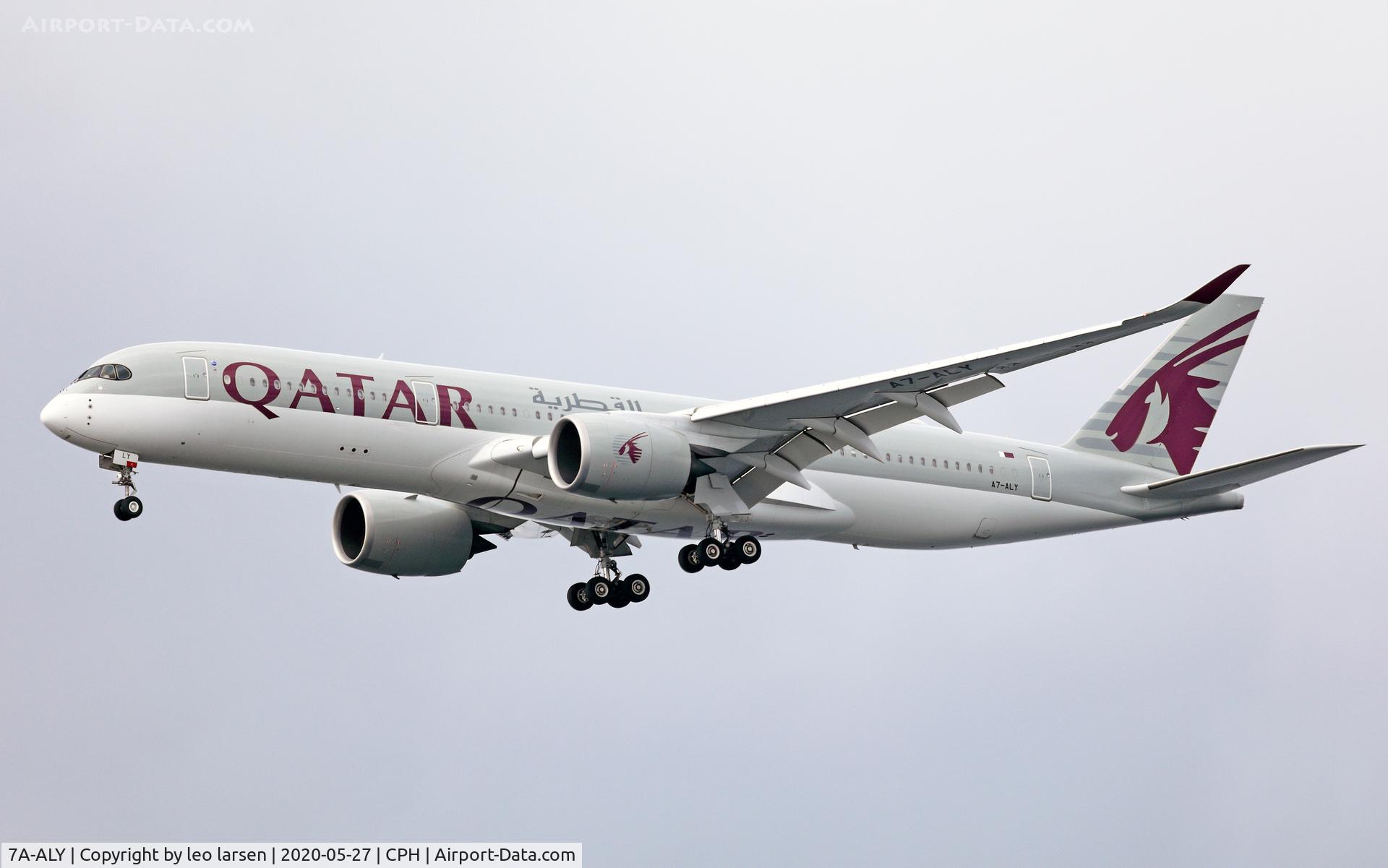 7A-ALY, 2017 Airbus A350-941 C/N 132, Copenhagen 27.5.2020