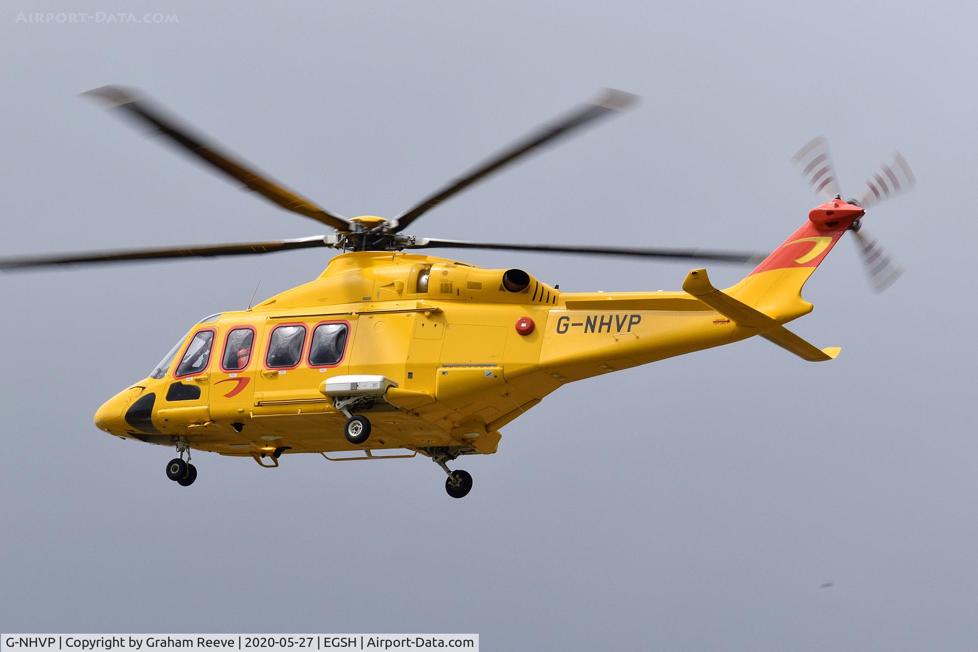 G-NHVP, 2018 AgustaWestland AW-139 C/N 41513, Landing at Norwich.