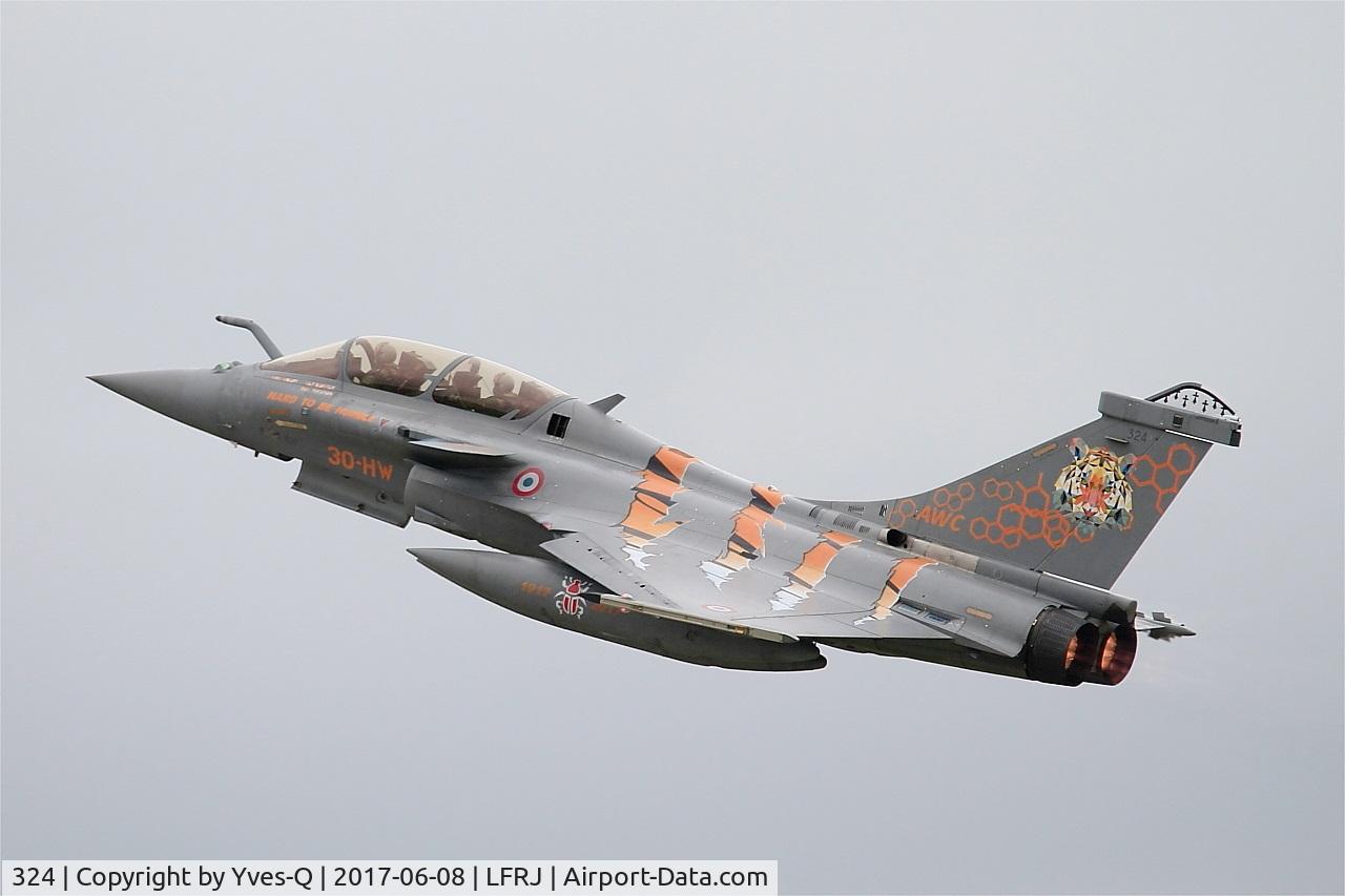 324, Dassault Rafale B C/N 324a, Dassault Rafale B, Take off rwy 26, Landivisiau Naval Air Base (LFRJ) Tiger Meet 2017
