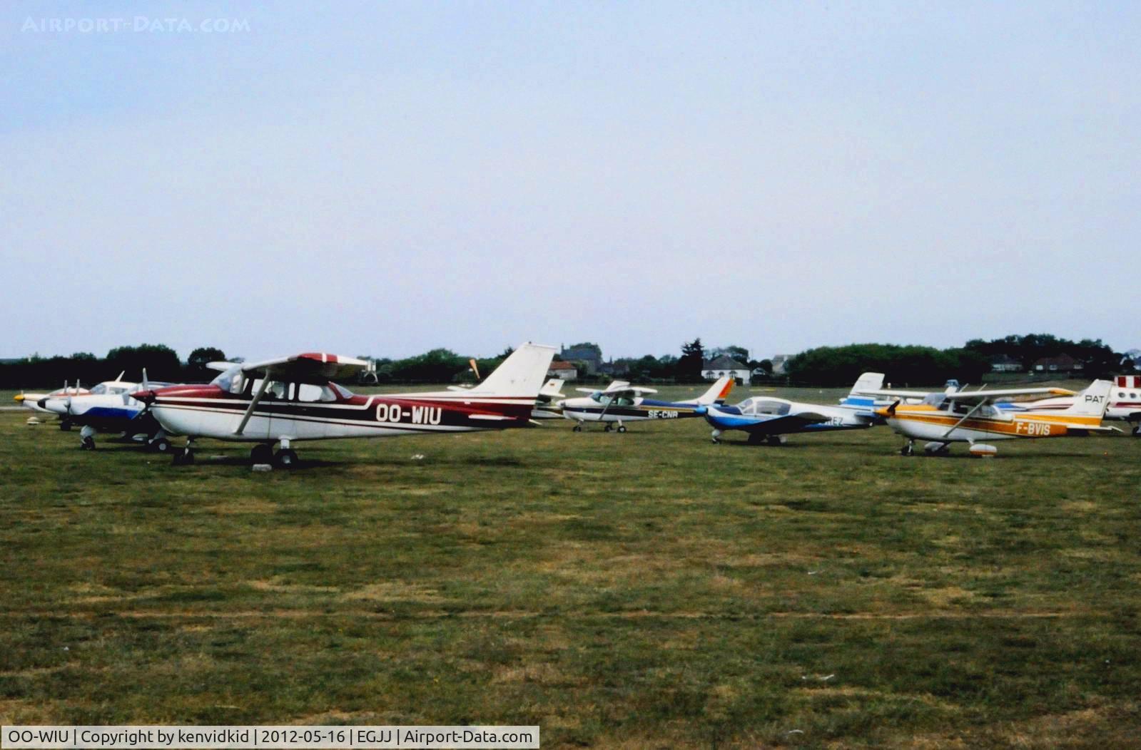 OO-WIU, 1972 Reims F172M Skyhawk Skyhawk C/N 0912, At Jersey airport early 1970's.
Scanned from slide.